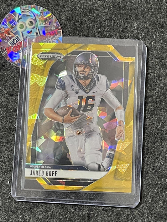 2025 Panini Prizm Draft Picks #172 Jared Goff Prizms Gold Ice California Golden Bears