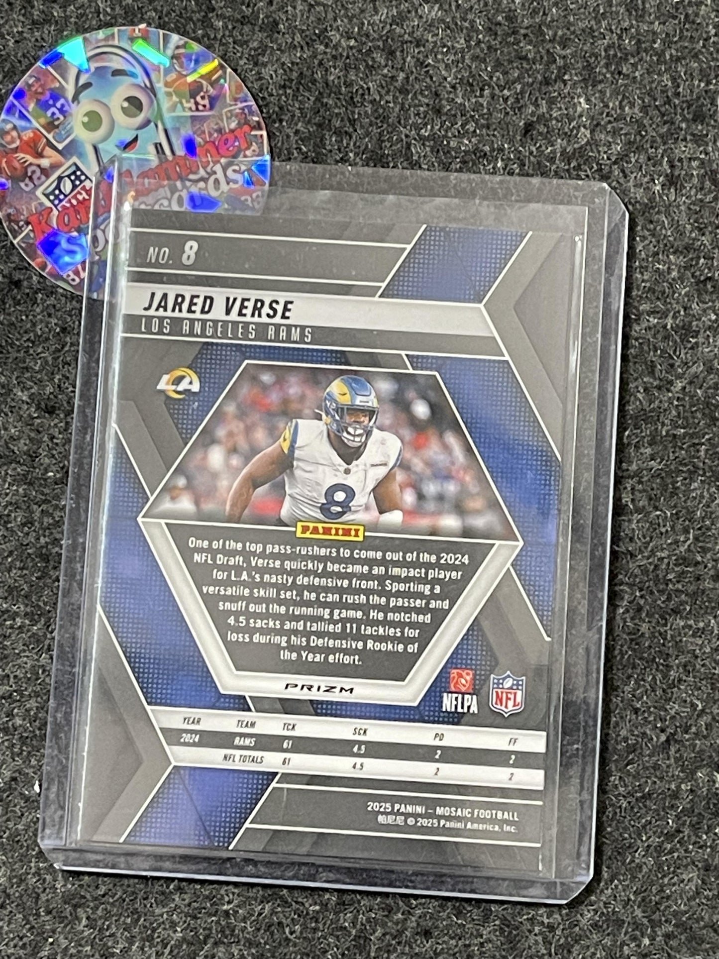 2025 Panini Mosaic #8 Jared Verse Mosaic Camo Red Los Angeles Rams