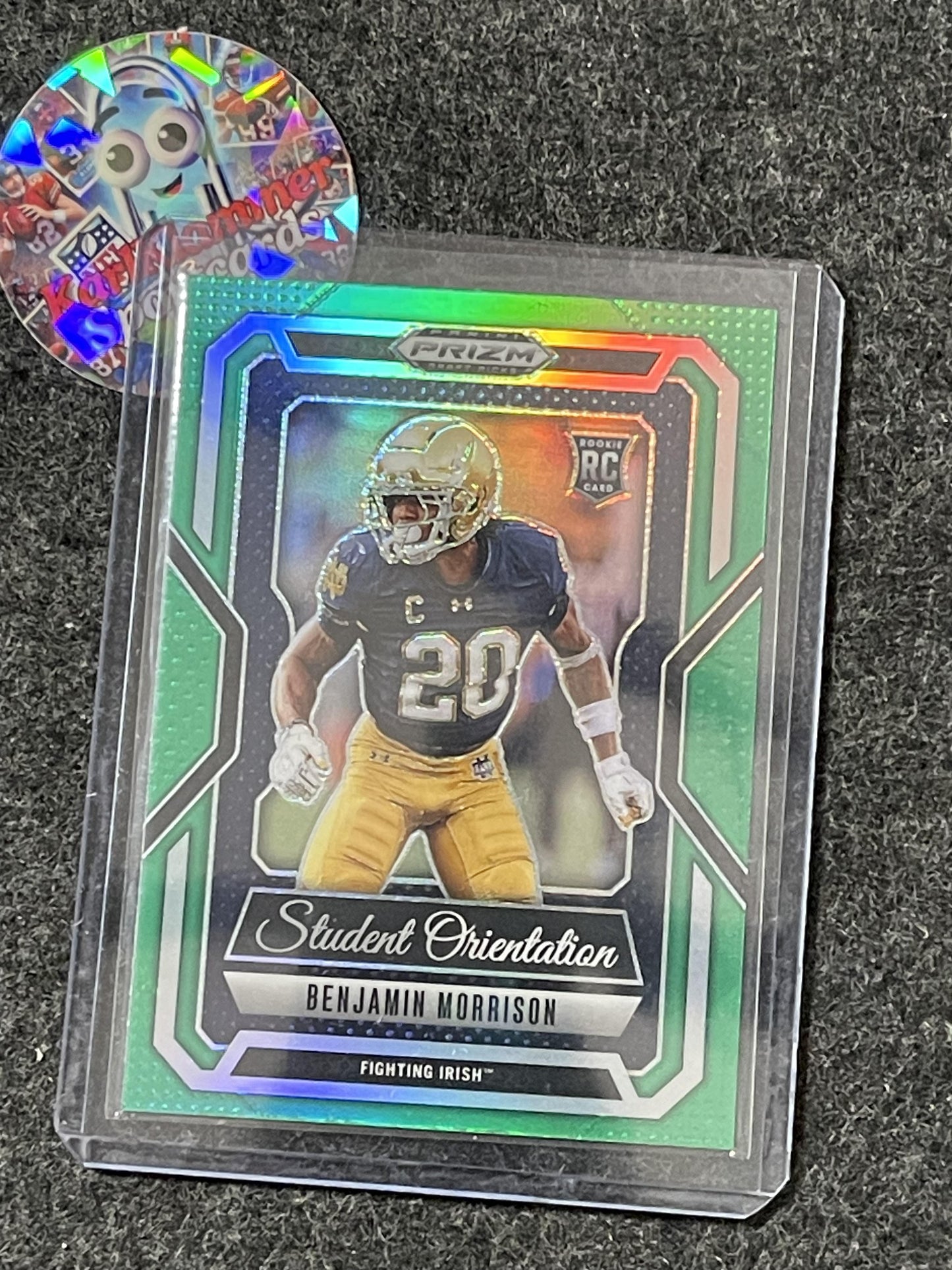 2025 Panini Prizm Draft Picks #21 Benjamin Morrison Student Orientation Green Notre Dame Fighting Irish