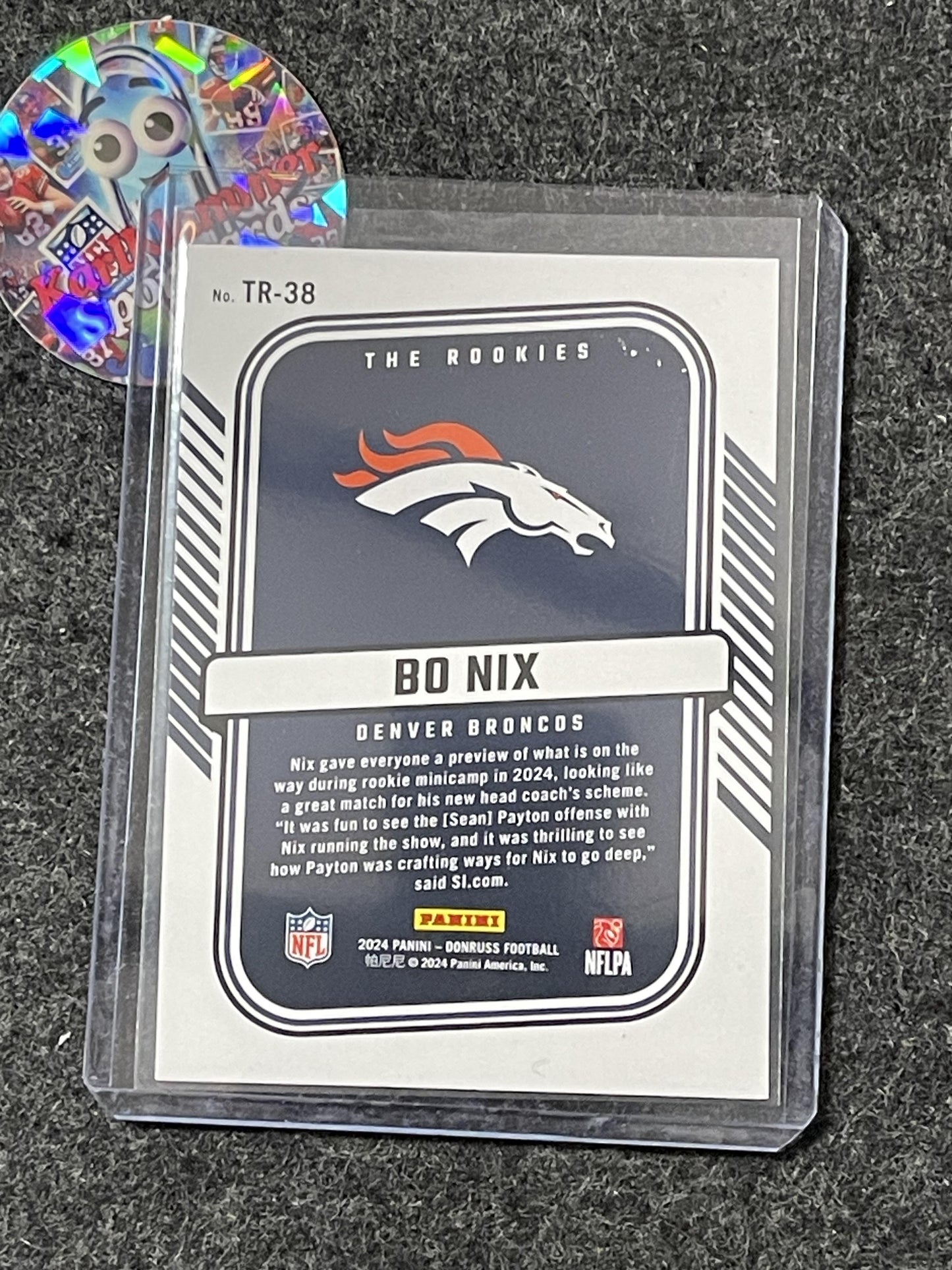 2024 Donruss #TR-38 Bo Nix The Rookies Denver Broncos