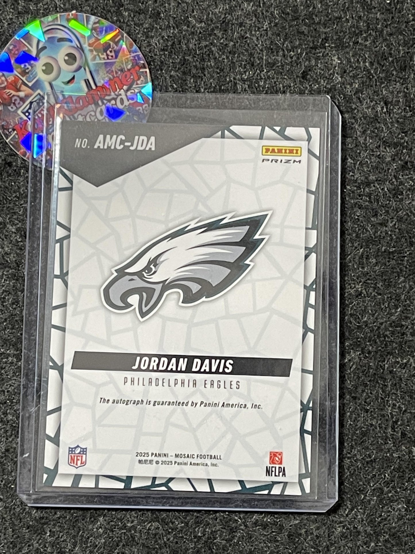 2025 Panini Mosaic #AMC-JDA Jordan Davis Autographs Mosaic Choice Fusion Red and Yellow New Orleans Saints AU