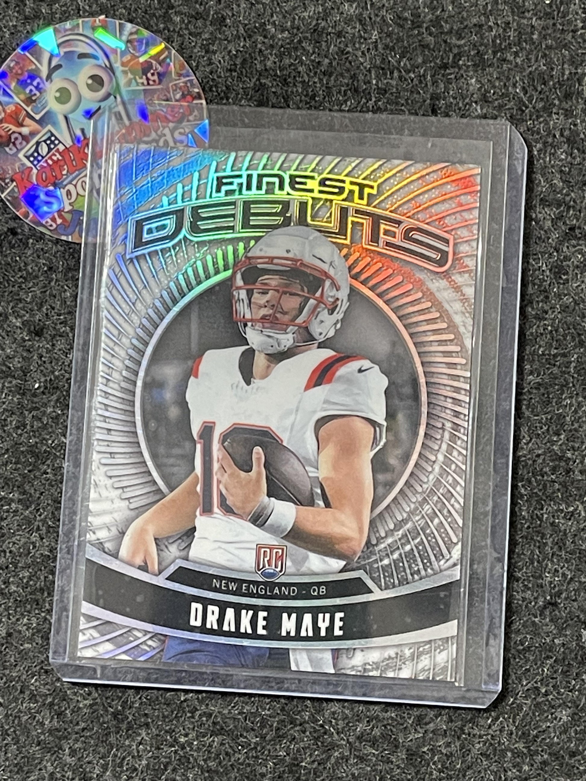 2024 Topps Finest #D-3 Drake Maye Finest Debuts Refractor New England Patriots