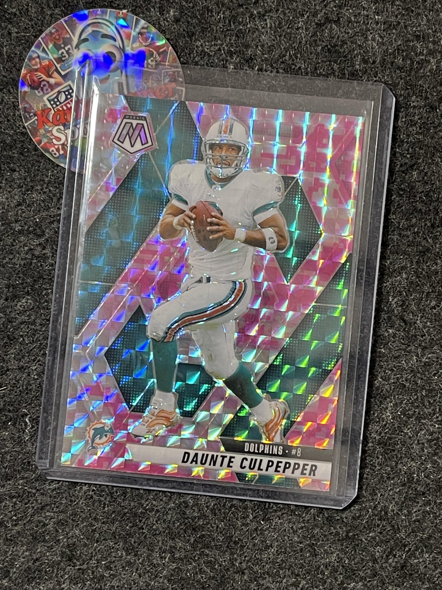 2025 Panini Mosaic #131 Daunte Culpepper Mosaic Camo Pink Miami Dolphins