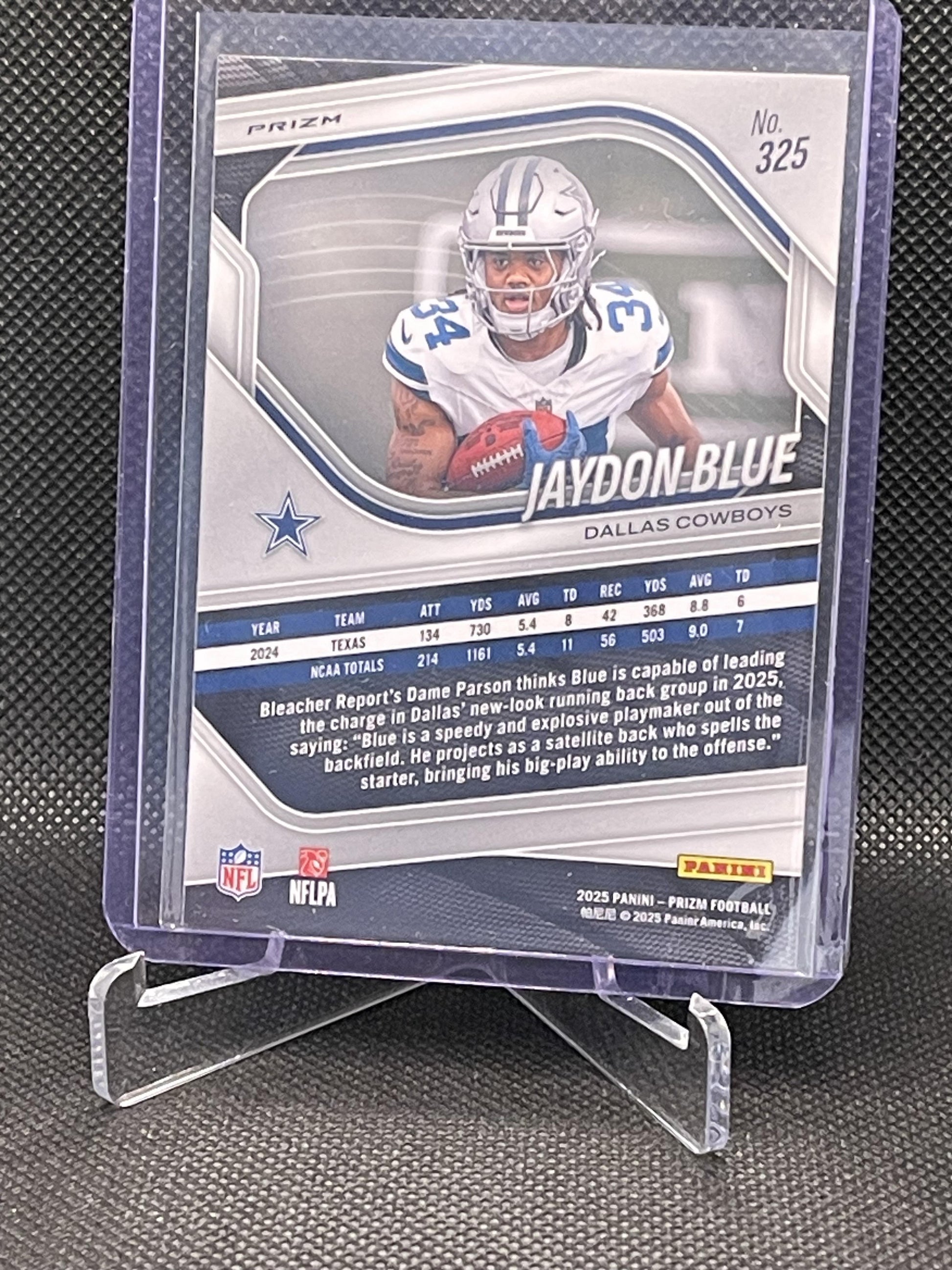 2025 Panini Prizm #325 Jaydon Blue Silver Dallas Cowboys