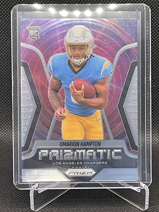 2025 Panini Prizm #9 Omarion Hampton Prizmatic Los Angeles Chargers