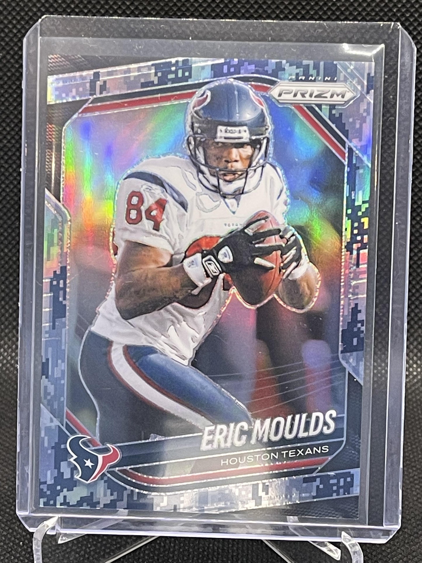 2025 Panini Prizm #53 Eric Moulds Navy Camo #/25 Houston Texans SN