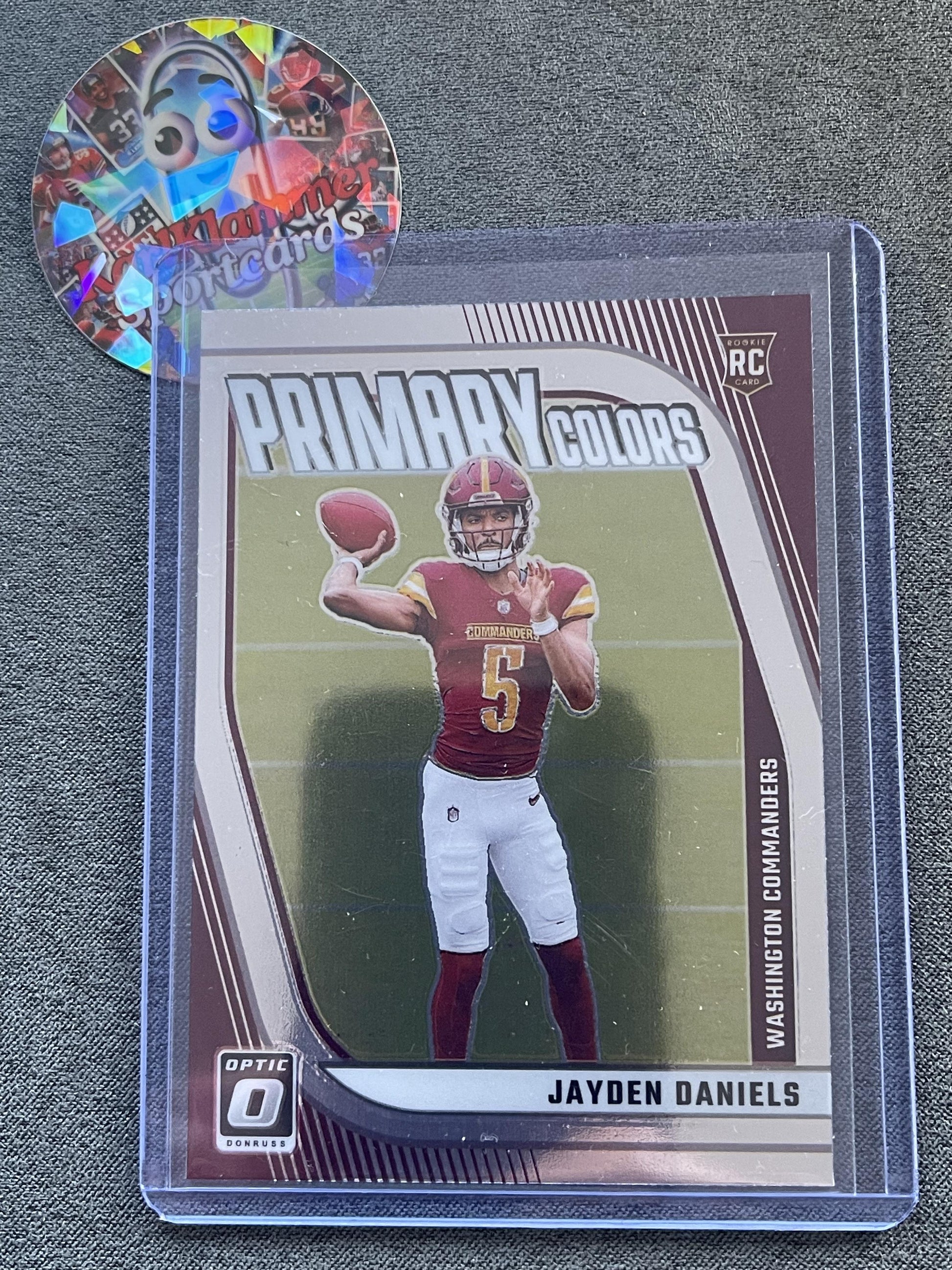 2024 Donruss Optic #2 Jayden Daniels Rookie Primary Colors Washington Commanders