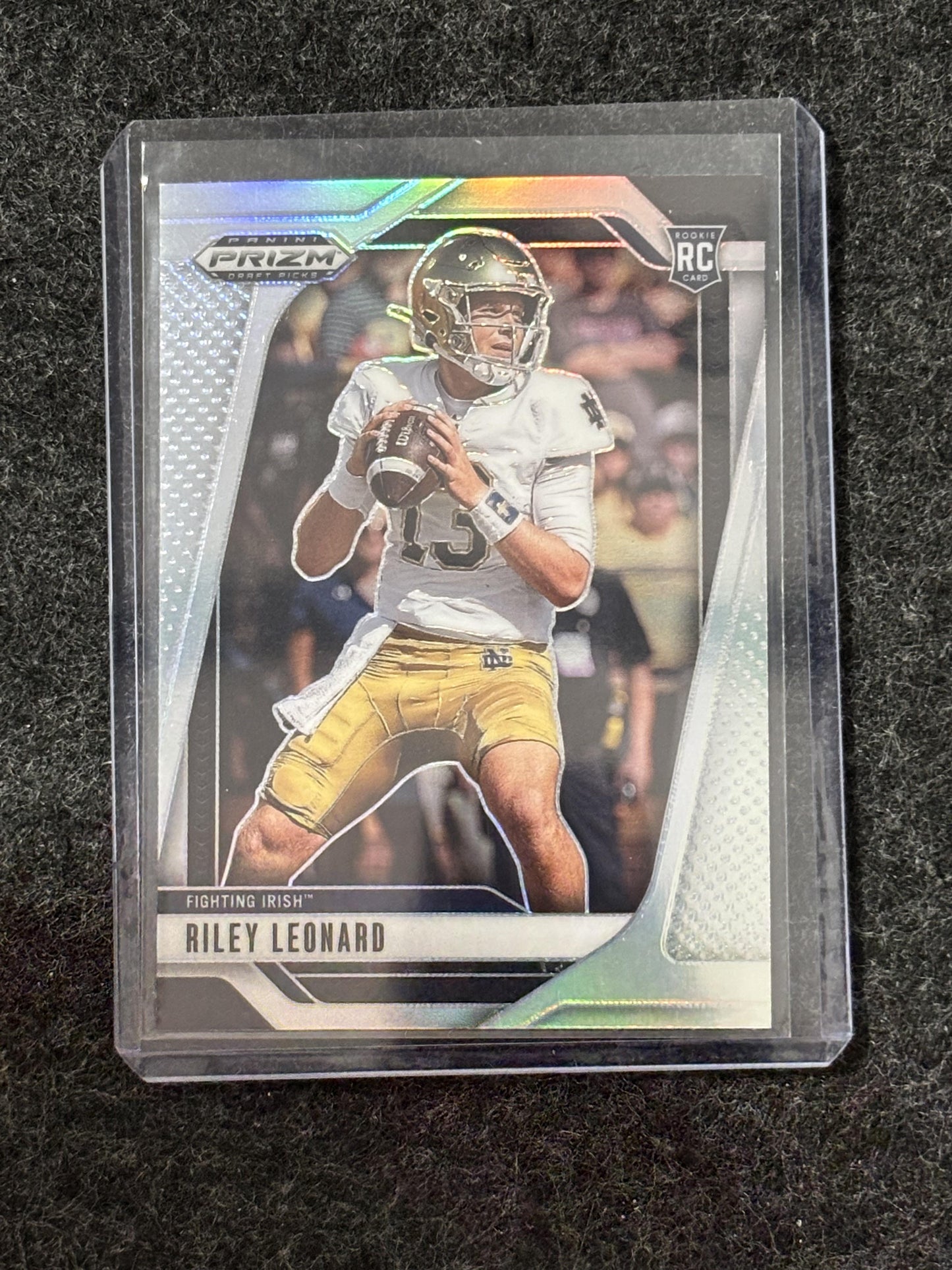 2025 Panini Prizm Draft Picks #76 Riley Leonard Prizms Silver Notre Dame Fighting Irish