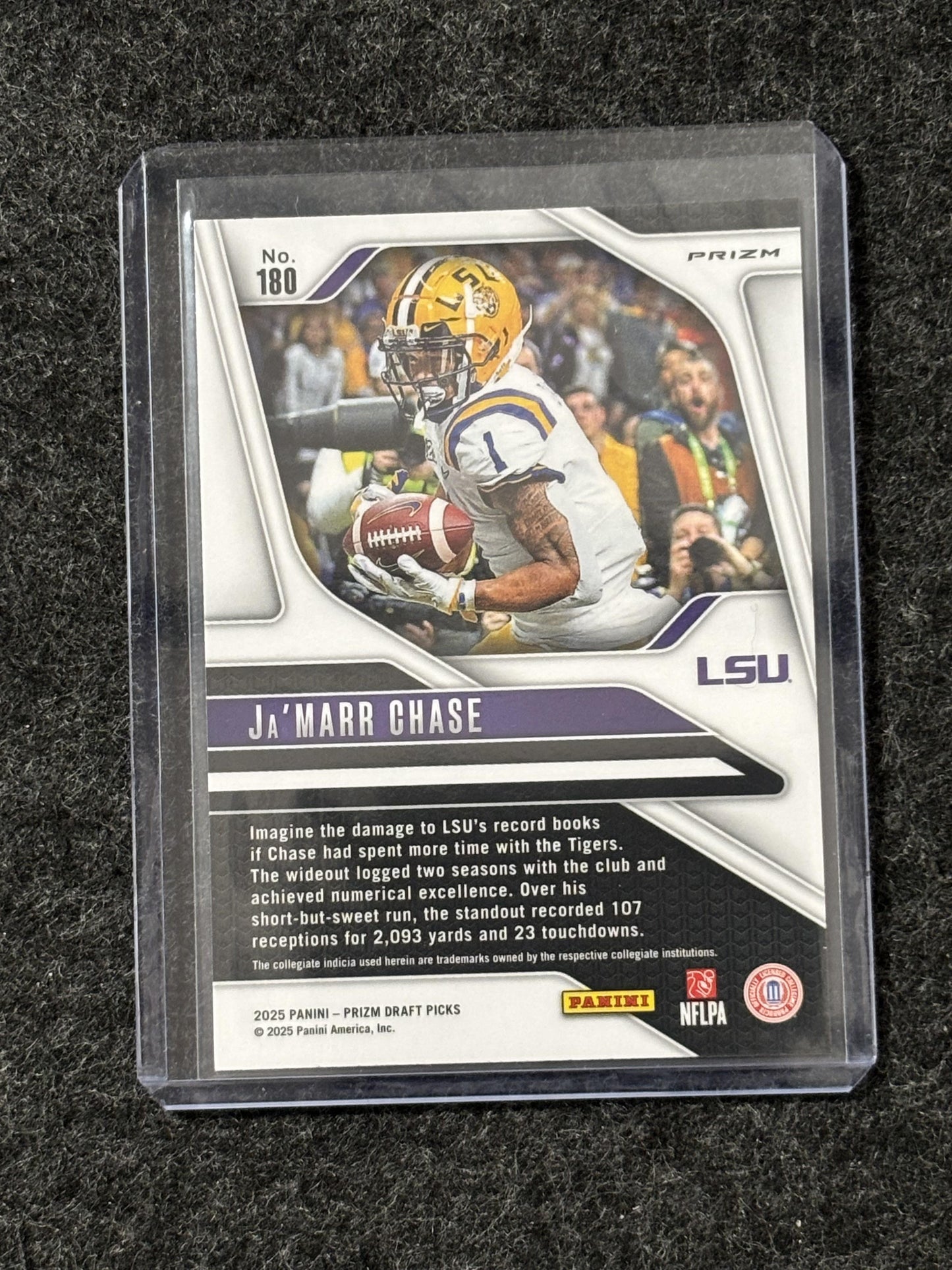 2025 Panini Prizm Draft Picks #180 Ja'Marr Chase Prizms Silver LSU Tigers