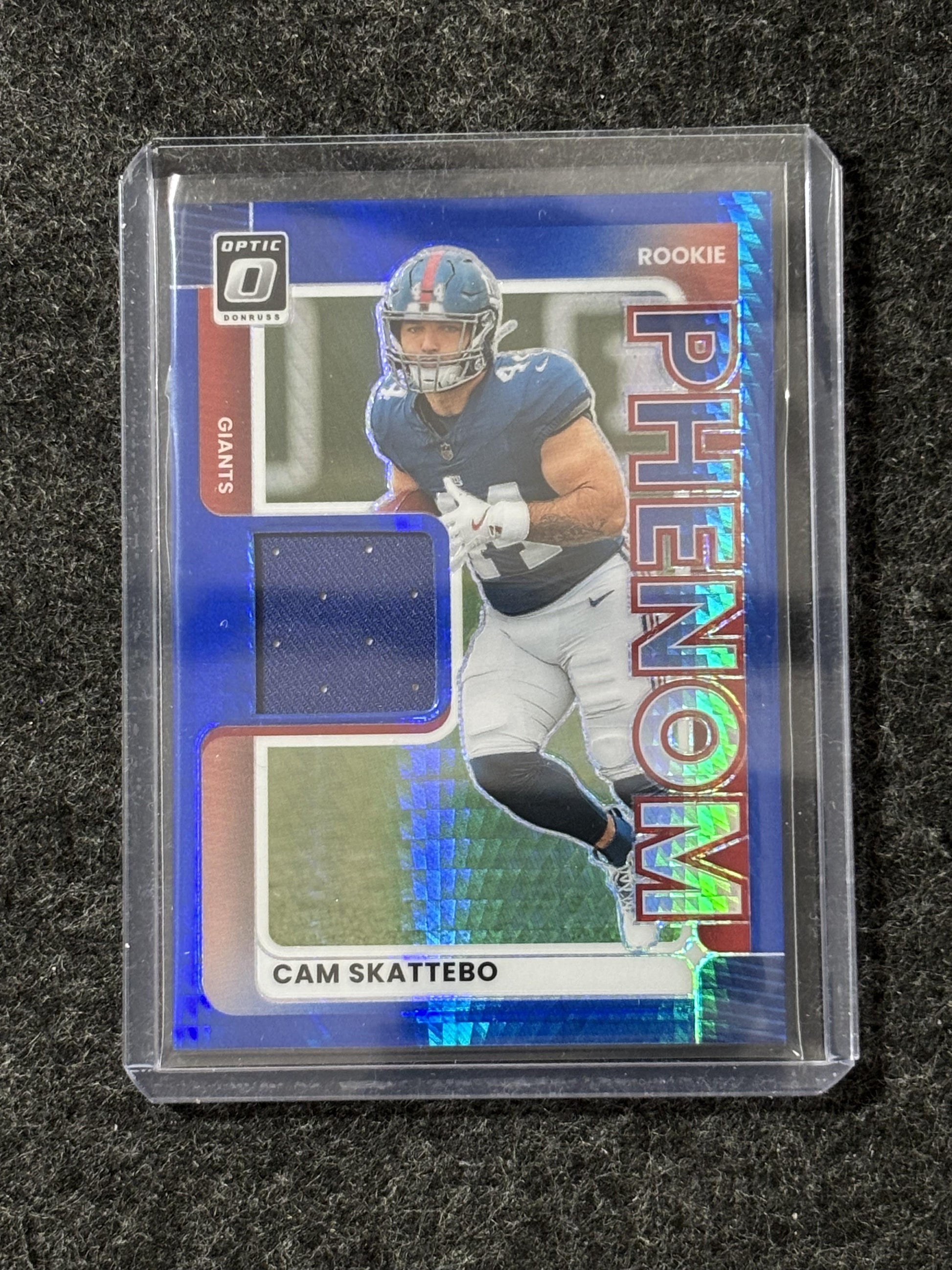 2025 Donruss Optic #RPBH-CSO Cam Skattebo Rookie Phenoms Blue Hyper New York Giants MEM