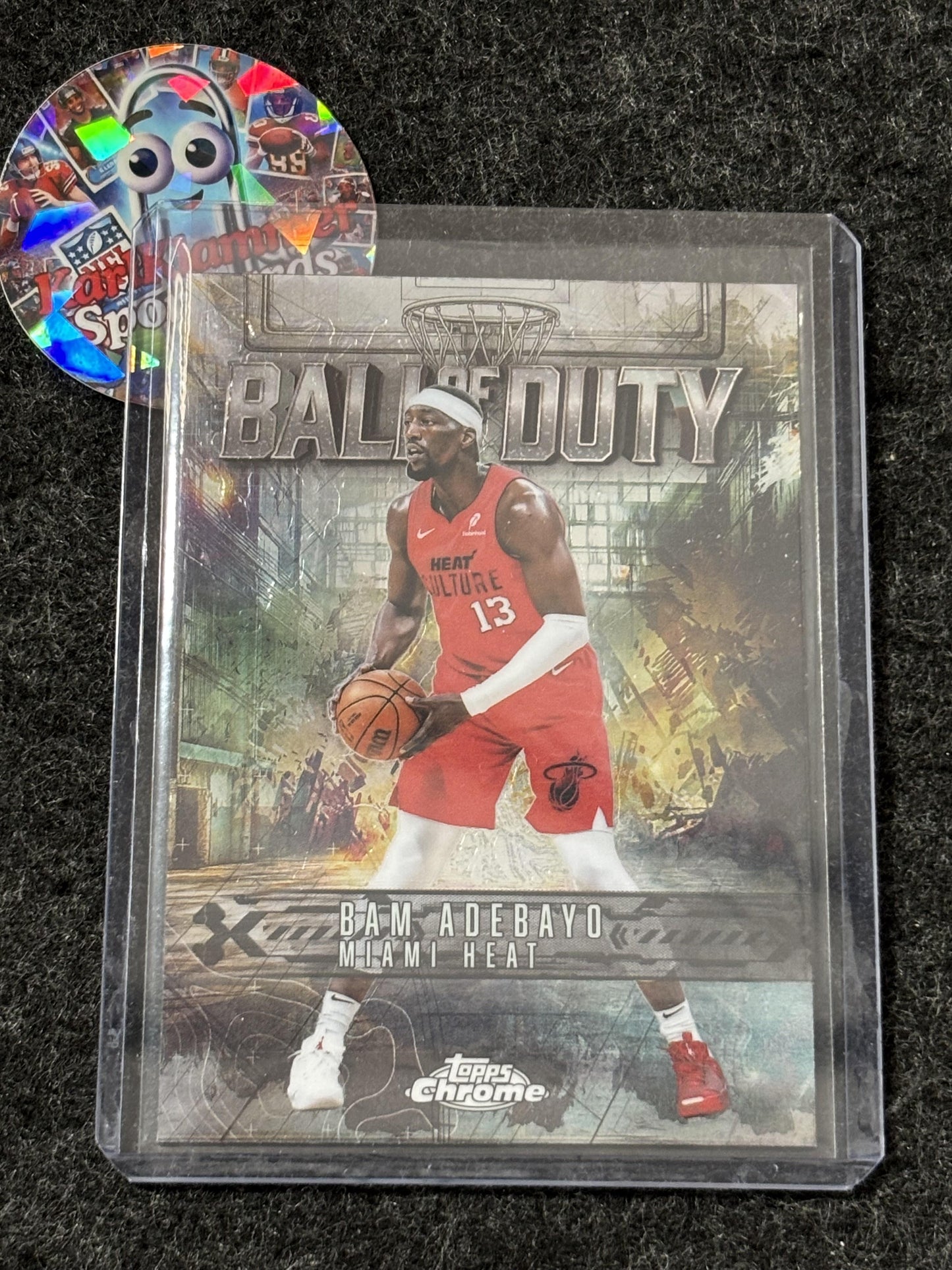 2025-26 Topps Chrome #BD-15 Bam Adebayo Ball of Duty Miami Heat