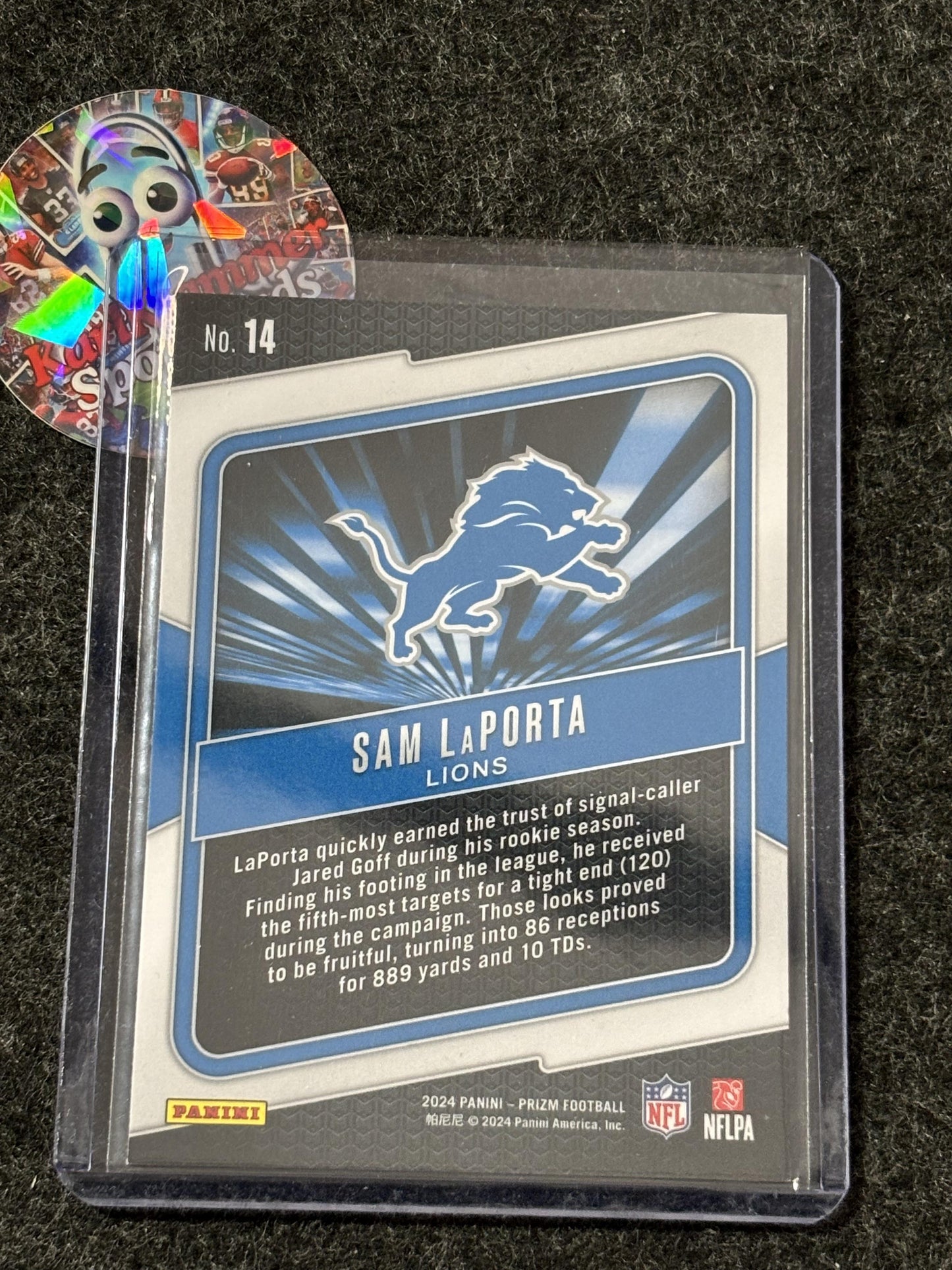 2024 Panini Prizm #14 Sam LaPorta Hype Detroit Lions