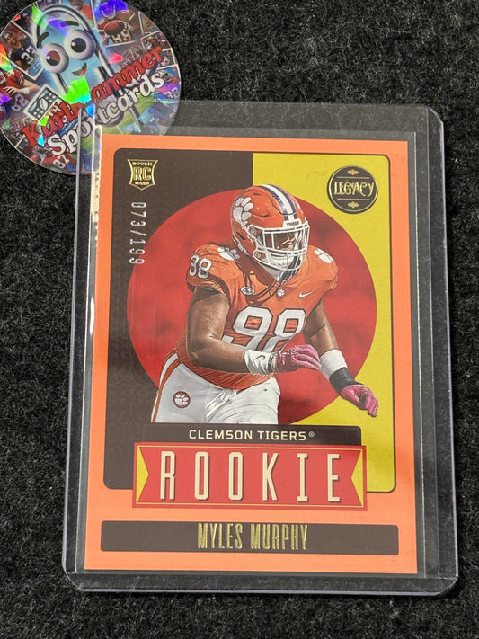 2023 Panini Legacy #179 Myles Murphy Clemson Tigers RC