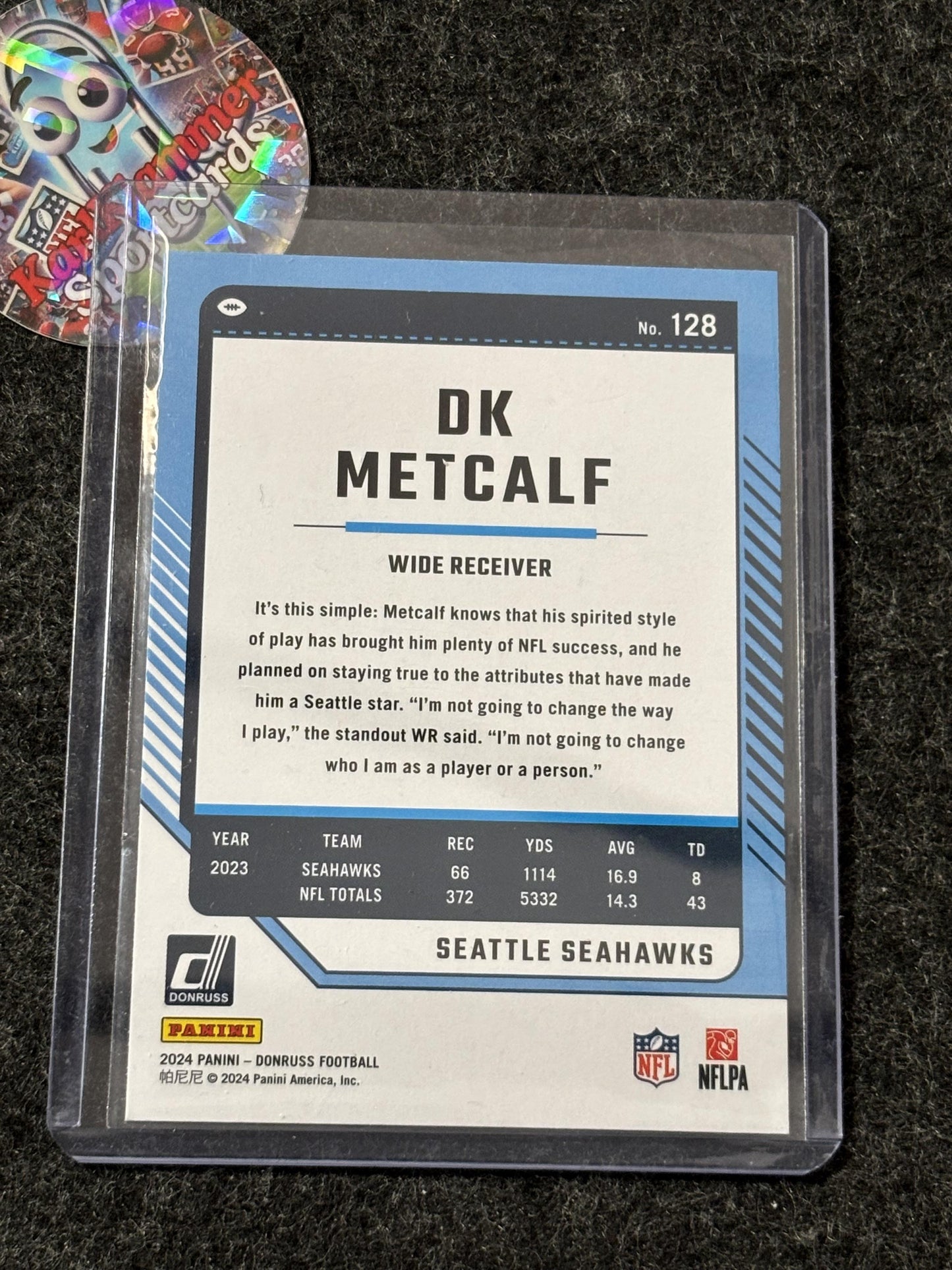 2024 Donruss #128 DK Metcalf Press Proof Green Seattle Seahawks