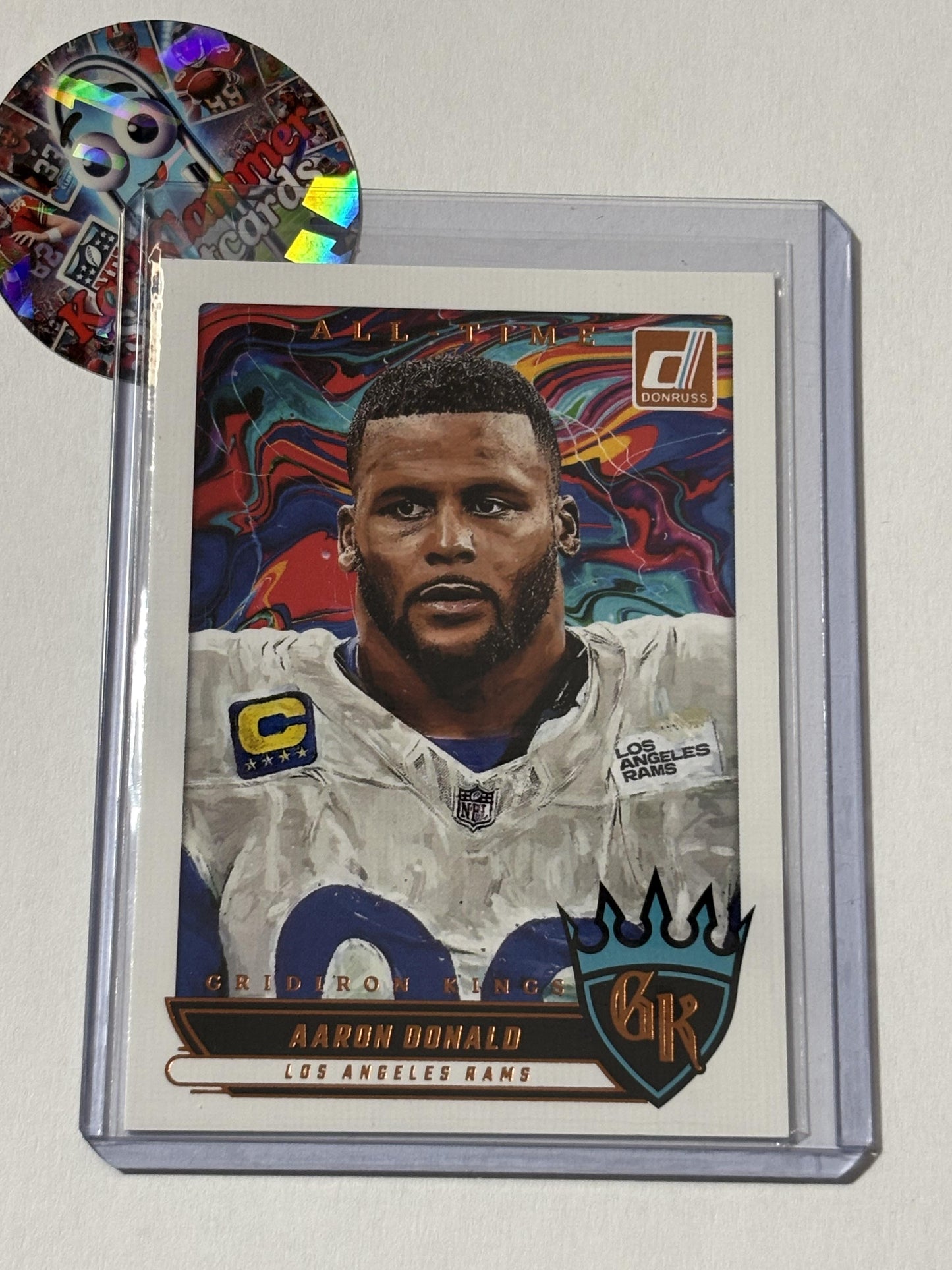 2025 Donruss #ATGK-ADD Aaron Donald All-Time Gridiron Kings Los Angeles Rams