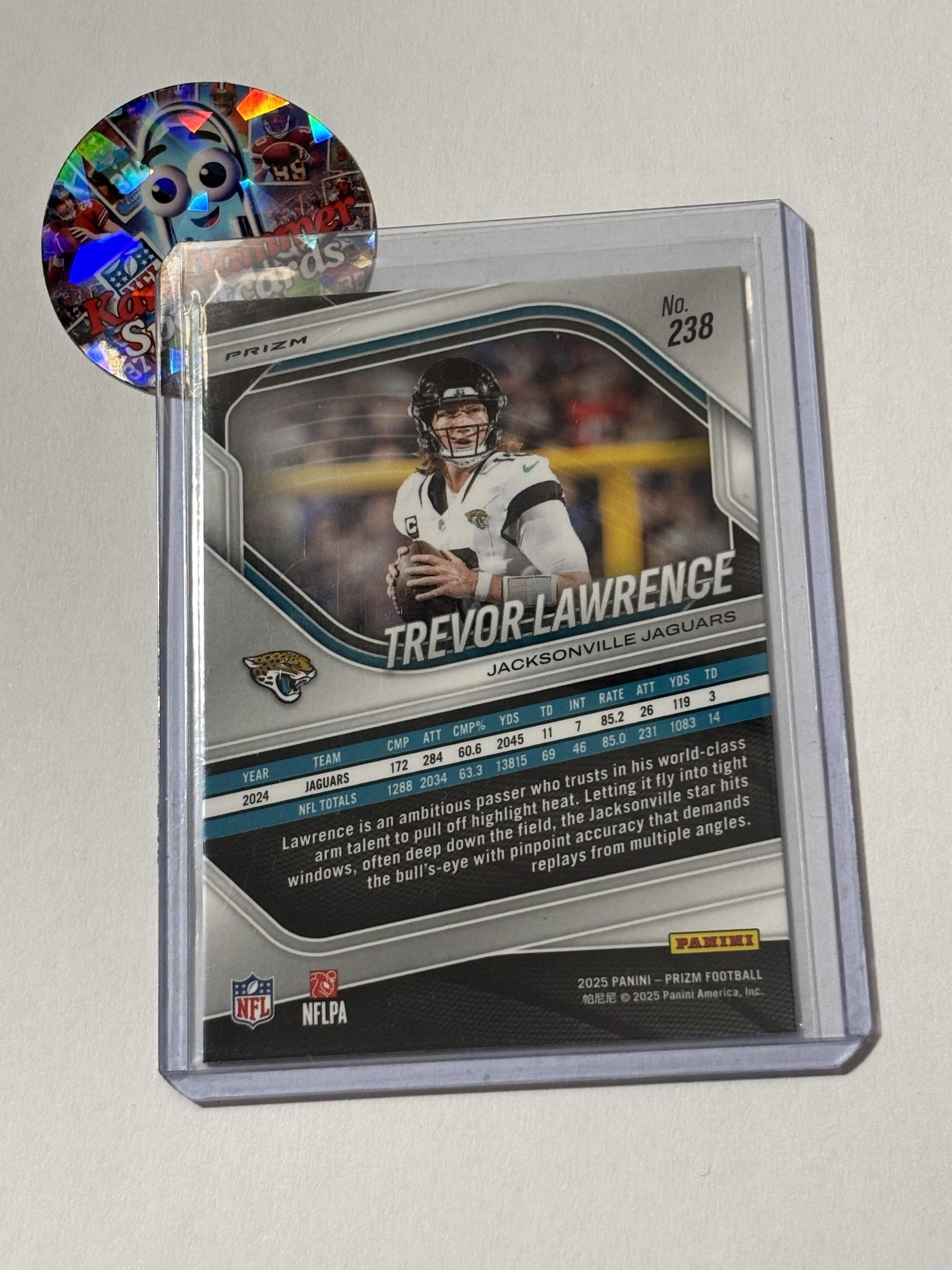 2025 Panini Prizm #238 Trevor Lawrence Silver Jacksonville Jaguars