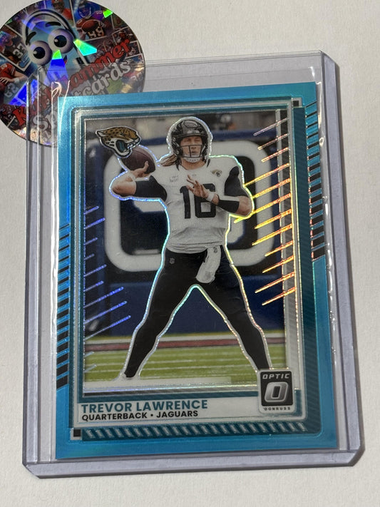 2025 Donruss Optic #146 Trevor Lawrence Aqua #/349 Jacksonville Jaguars SN