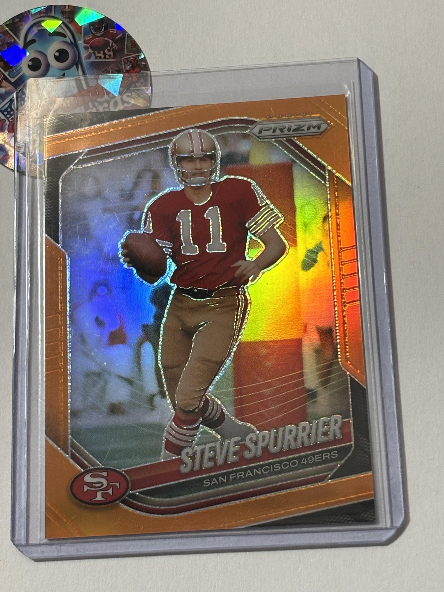 2025 Panini Prizm #157 Steve Spurrier Orange #/249 San Francisco 49ers SN