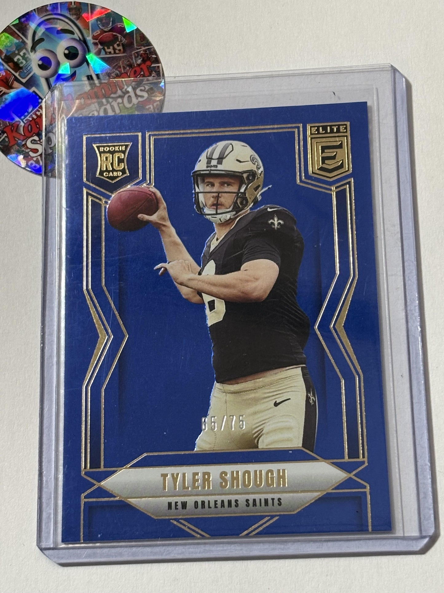 2025 Donruss Elite #178 Tyler Shough Blue #/75 New Orleans Saints SN,RC