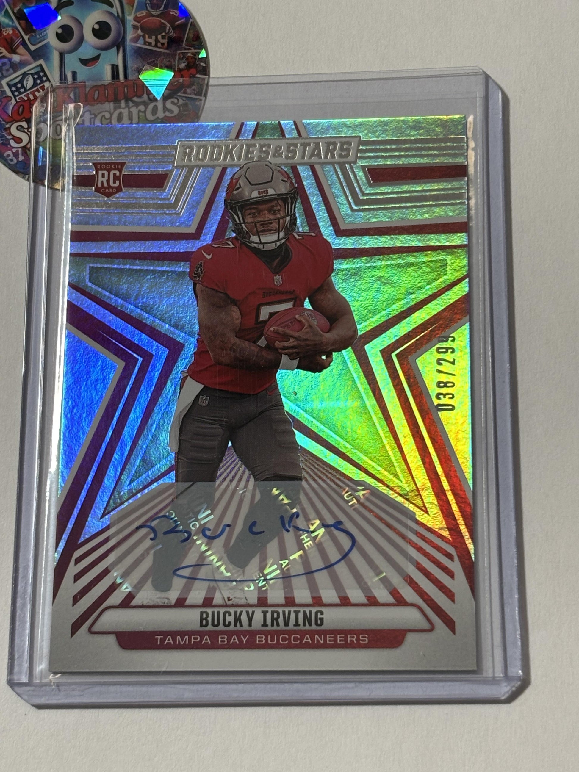 2024 Panini Rookies & Stars #115 Bucky Irving Signatures #/299 Tampa Bay Buccaneers SN,AU
