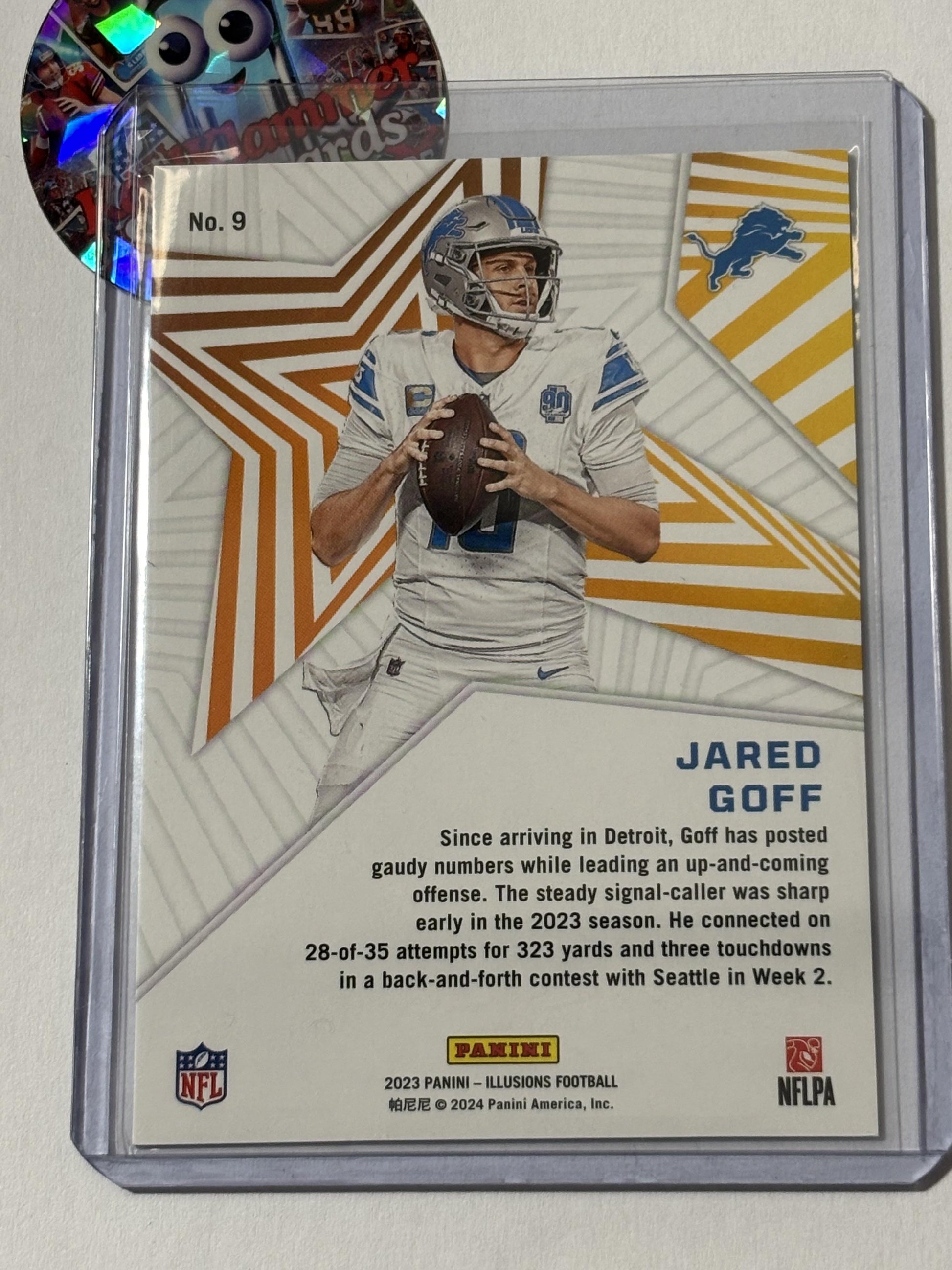 2023 Panini Illusions #9 Jared Goff Shining Stars Detroit Lions