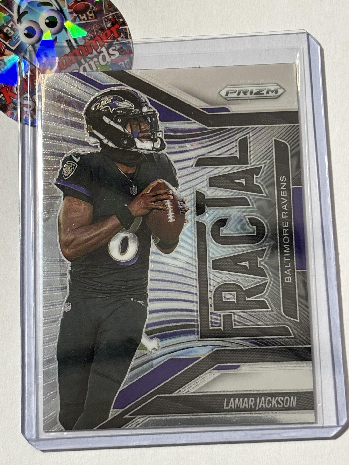 2025 Panini Prizm #2 Lamar Jackson Fractal Baltimore Ravens