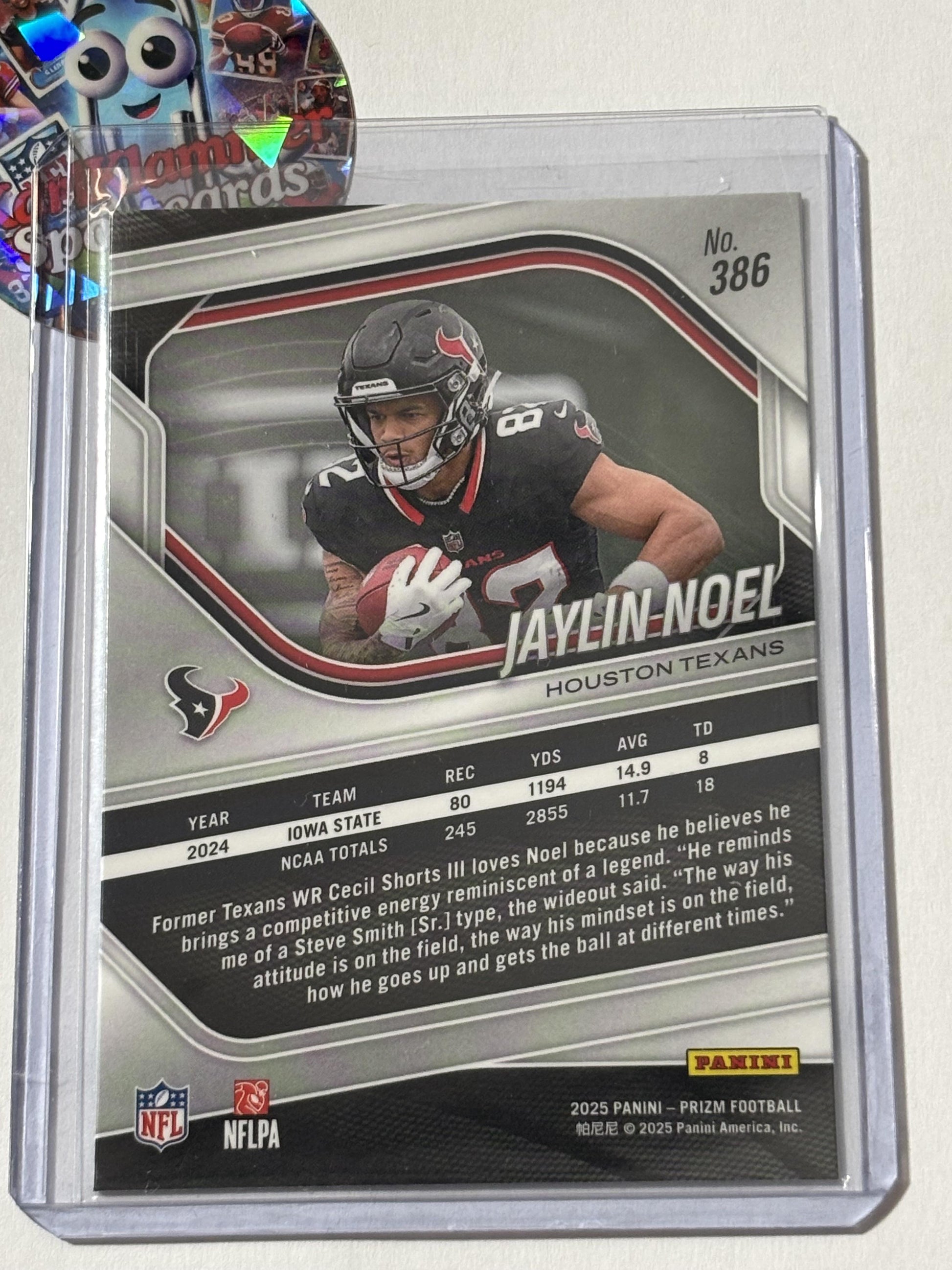 2025 Panini Prizm #386 Jaylin Noel Houston Texans RC