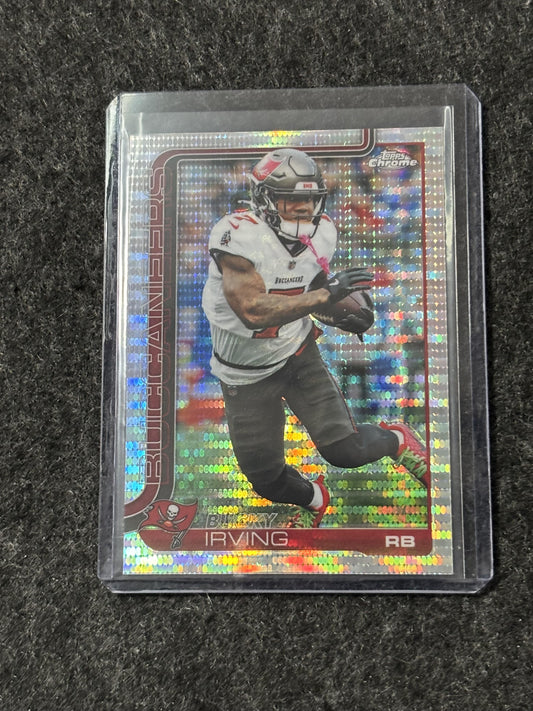 2025 Topps Chrome Football #285 Bucky Irving Pulsar Refractor Tampa Bay Buccaneers