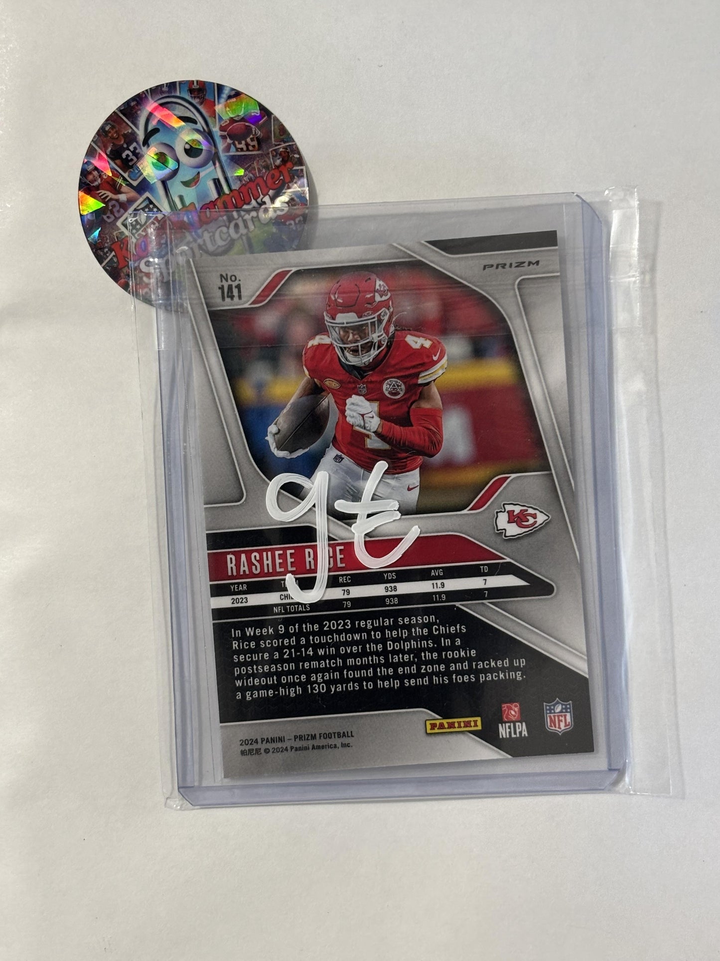 2024 Panini Prizm #141 Rashee Rice Black and White Checker Kansas City Chiefs