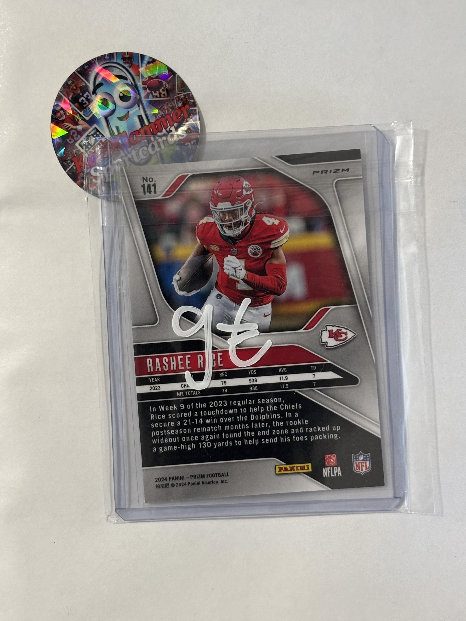 2024 Panini Prizm #141 Rashee Rice Black and White Checker Kansas City Chiefs
