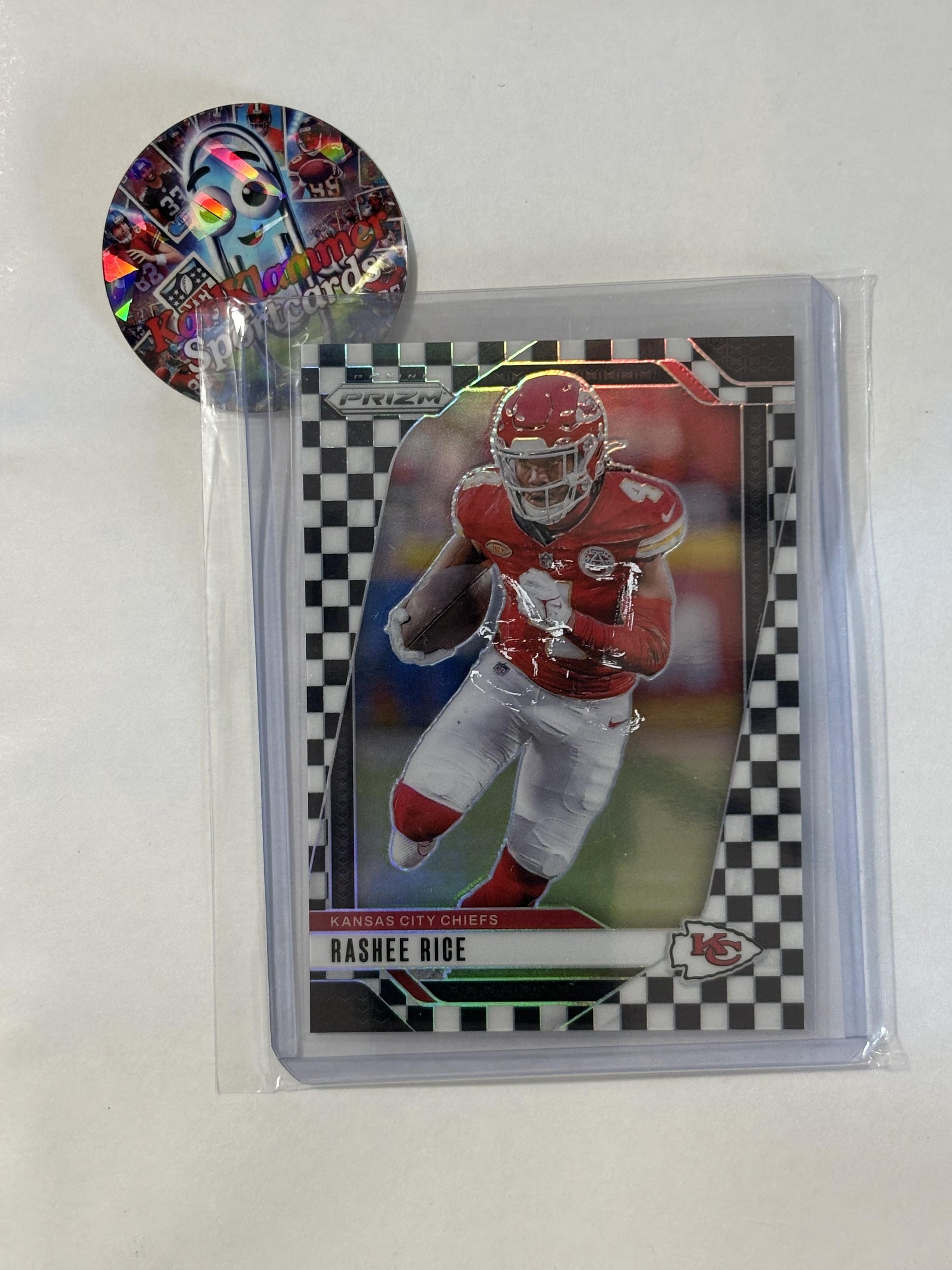 2024 Panini Prizm #141 Rashee Rice Black and White Checker Kansas City Chiefs
