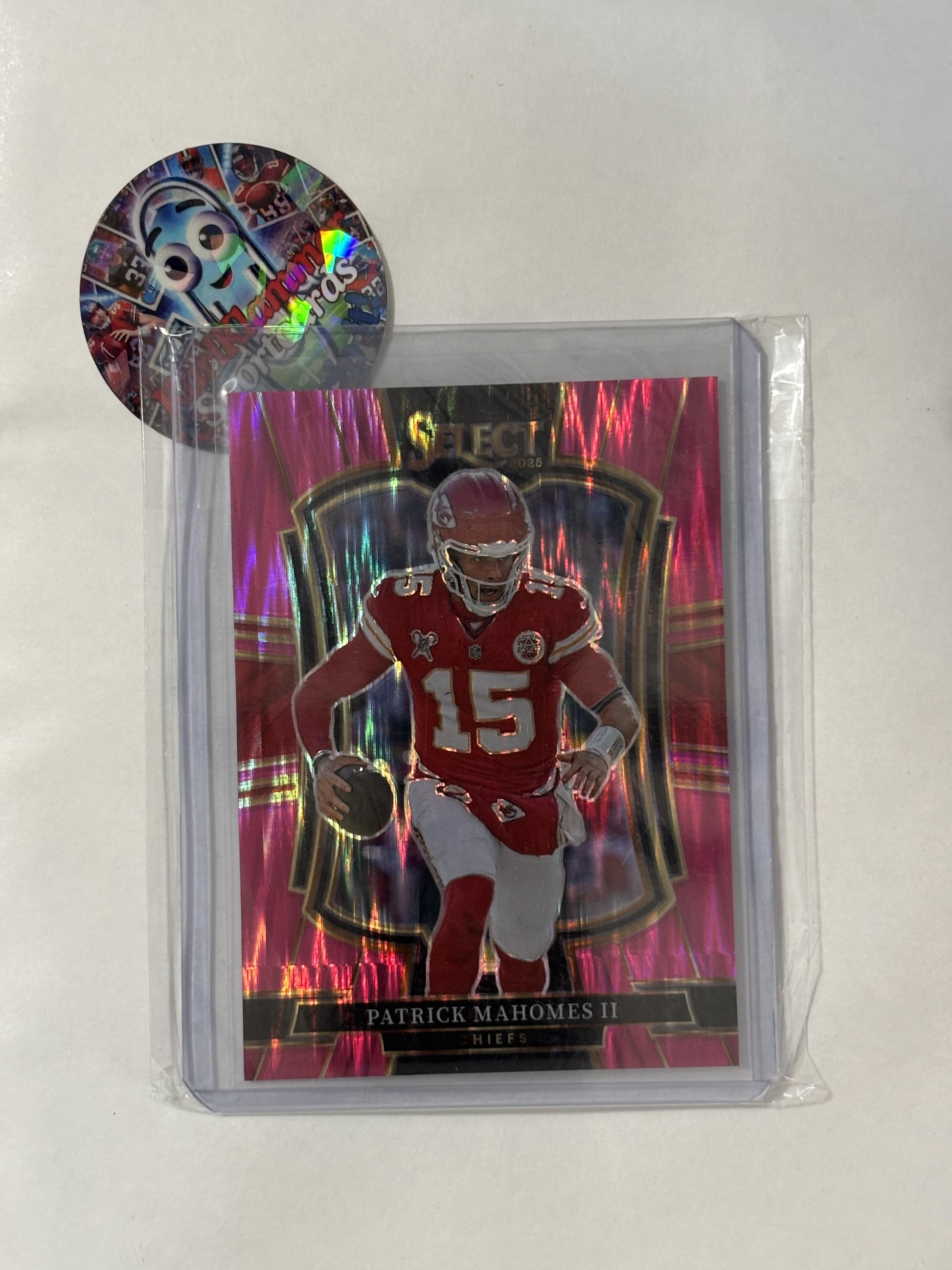 2025 Panini Select #107 Patrick Mahomes II Pink Prizm Shock Kansas City Chiefs