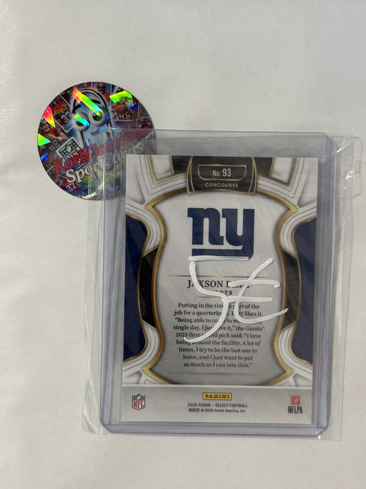 2025 Panini Select #93 Jaxson Dart New York Giants RC