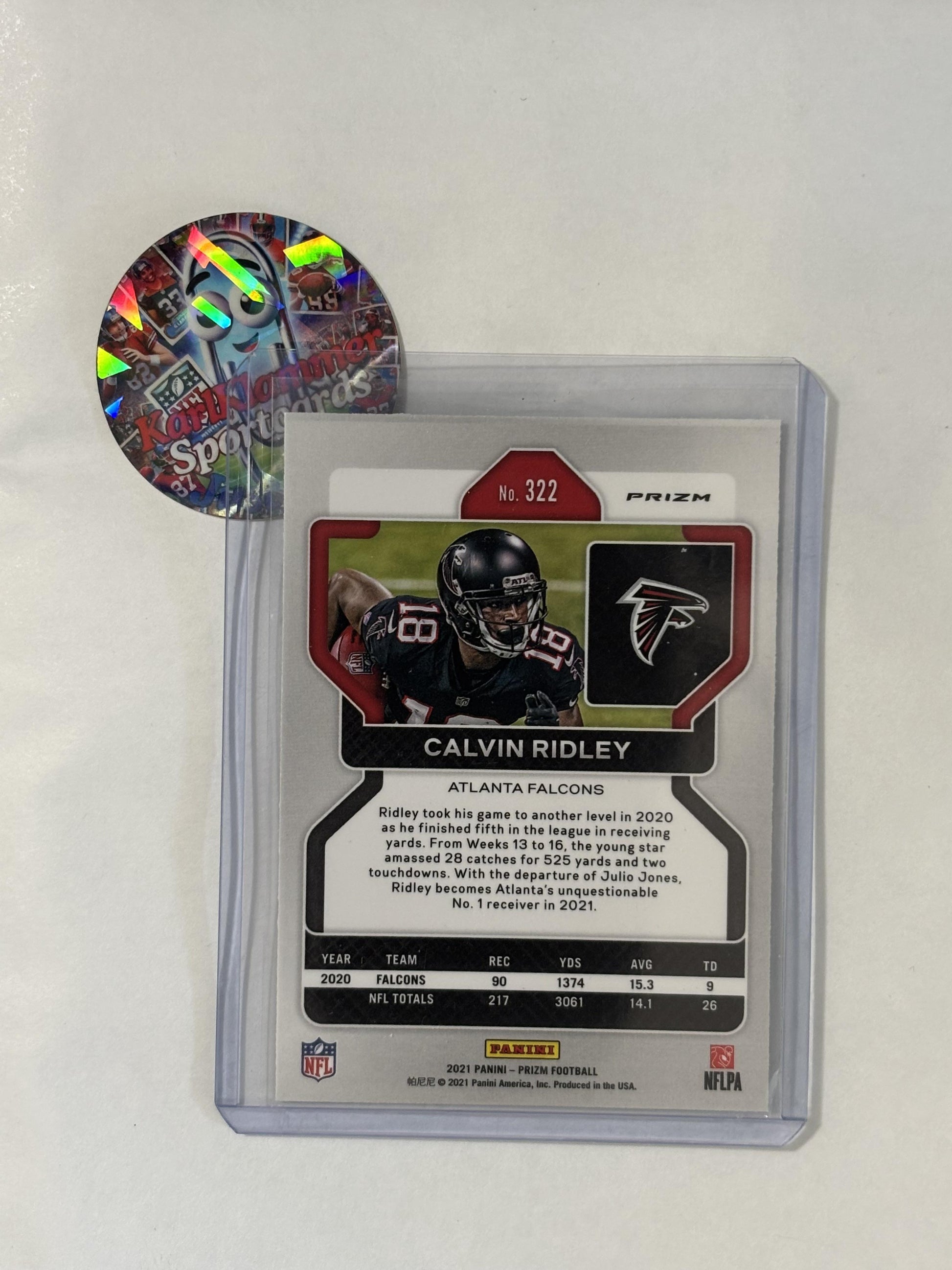 2021 Panini Prizm #322 Calvin Ridley Green Atlanta Falcons