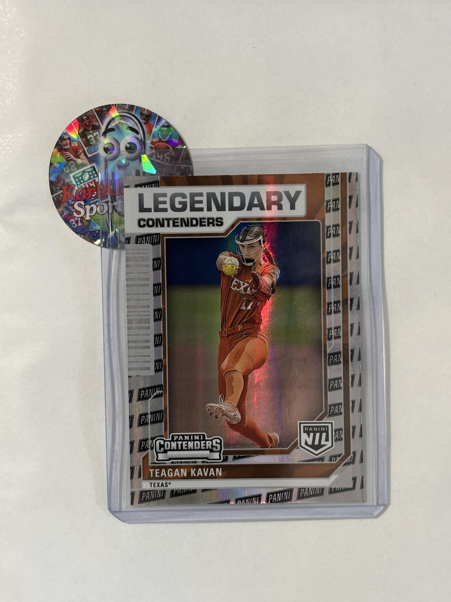 2025 Panini NIL Texas Longhorns #39 Teagan Kavan Panini Logo Texas Longhorns