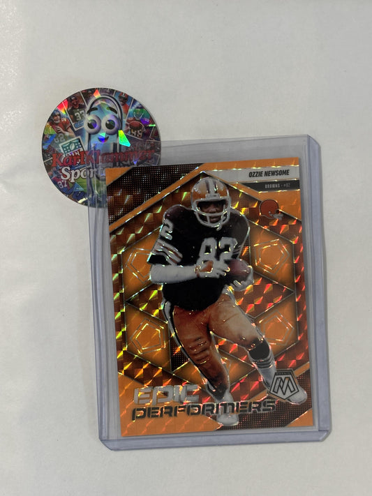 2025 Panini Mosaic #16 Ozzie Newsome Epic Performers Mosaic Orange Fluorescent Cleveland Browns
