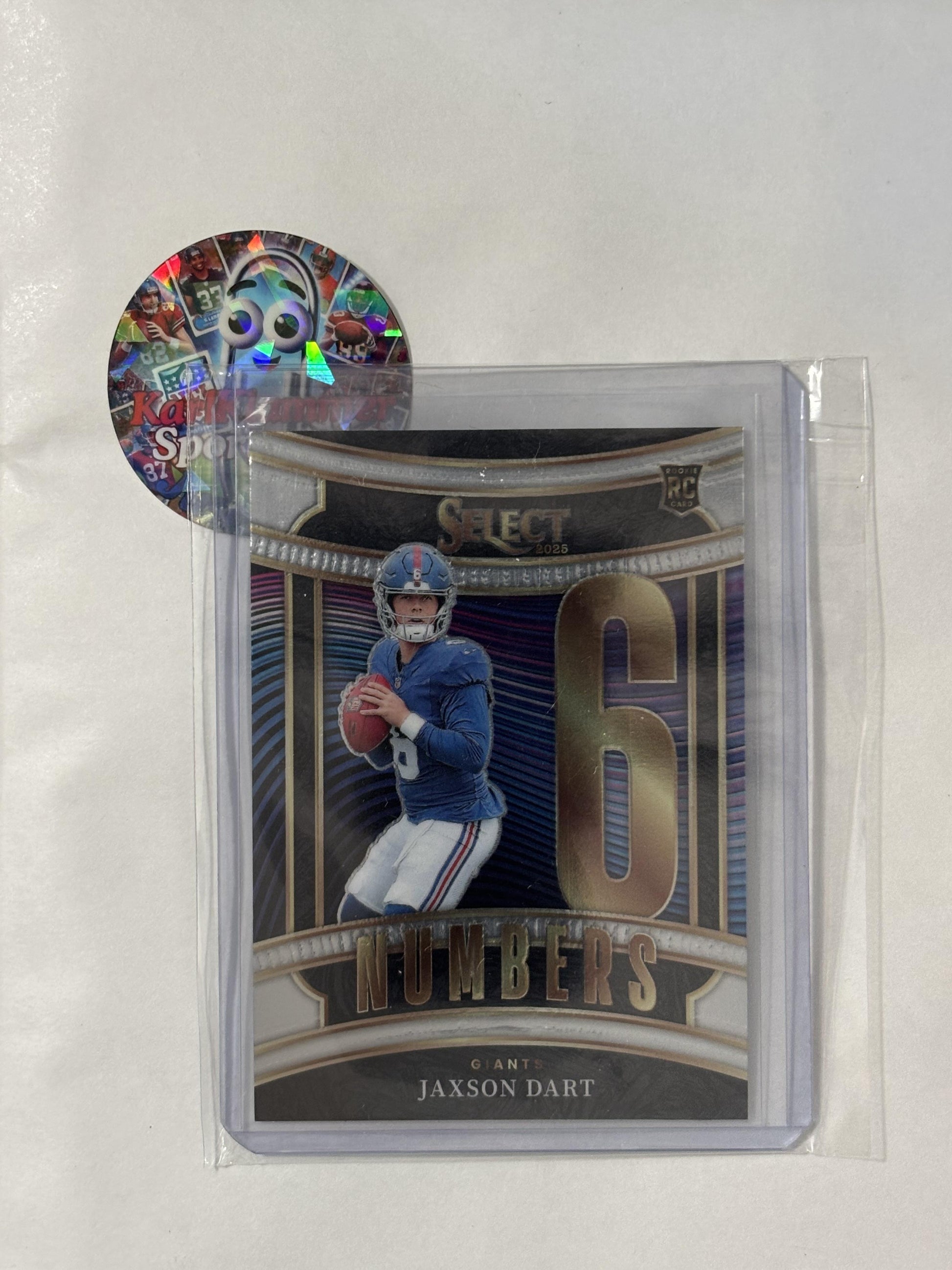 2025 Panini Select #16 Jaxson Dart Select Numbers New York Giants