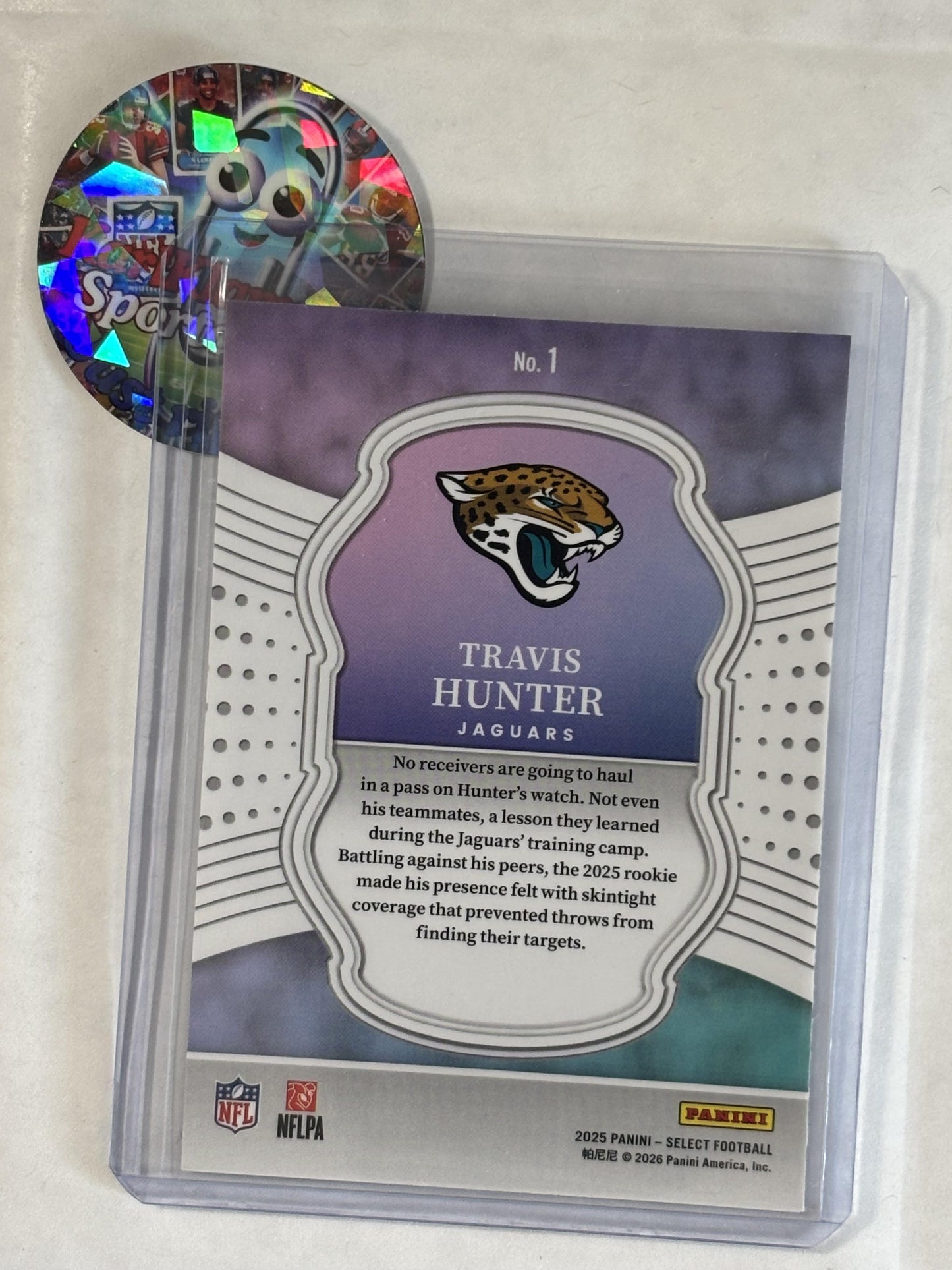 2025 Panini Select #1 Travis Hunter Select Certified Rookies Jacksonville Jaguars