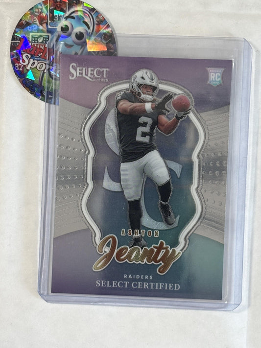 2025 Panini Select #4 Ashton Jeanty Select Certified Rookies Las Vegas Raiders RC