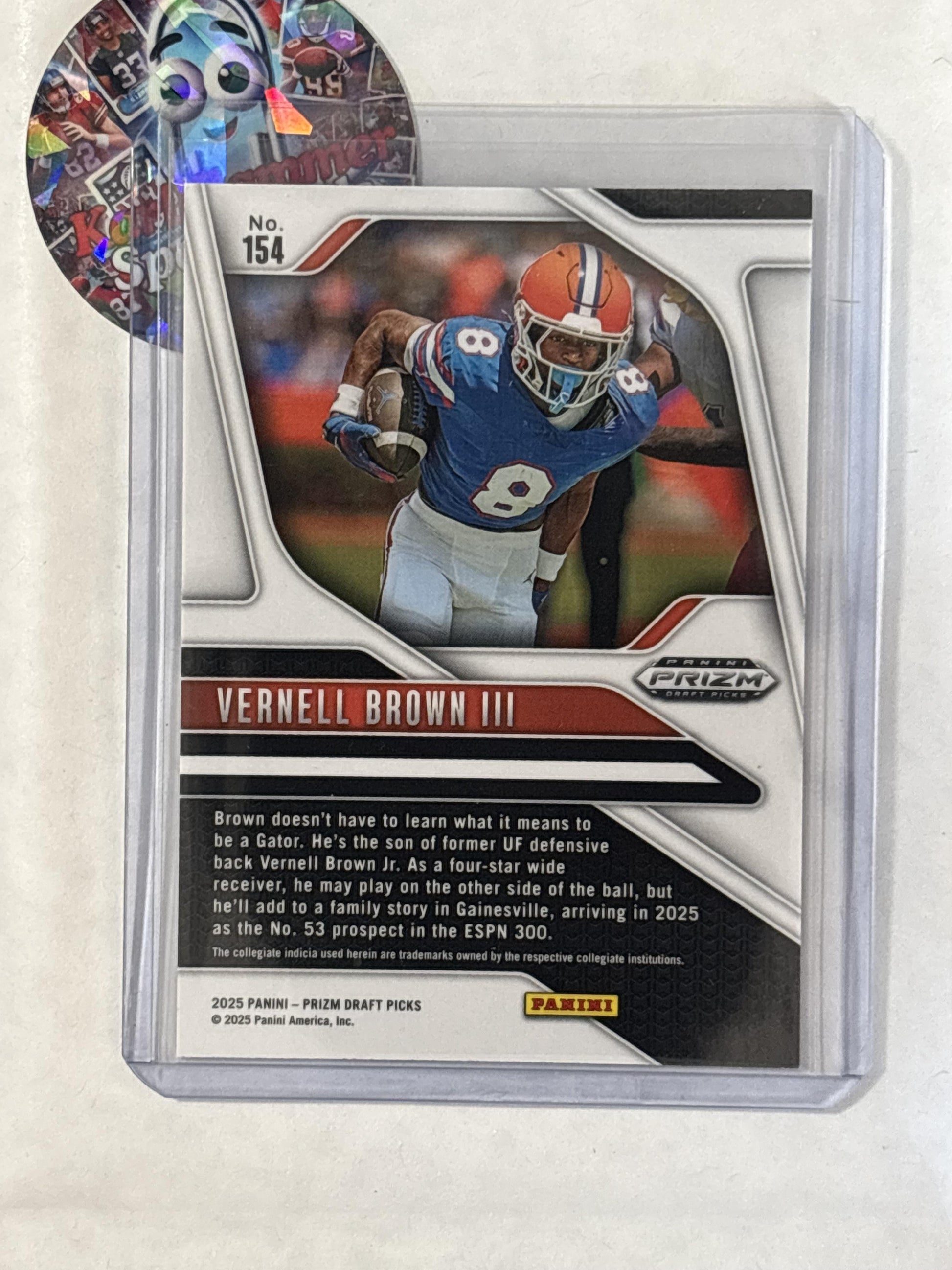 2025 Panini Prizm Draft Picks #154 Vernell Brown III Florida Gators