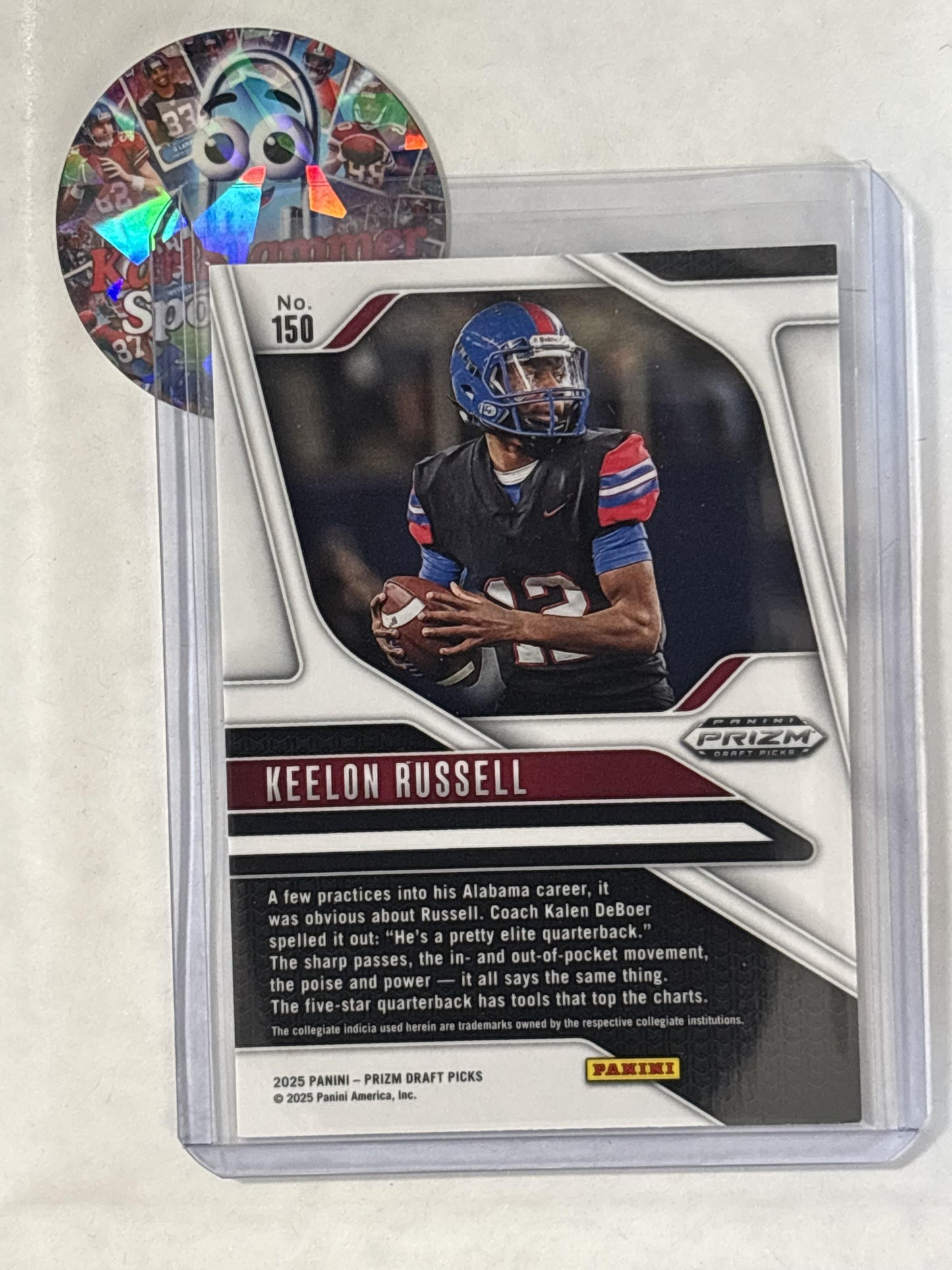 2025 Panini Prizm Draft Picks #150 Keelon Russell Alabama Crimson Tide