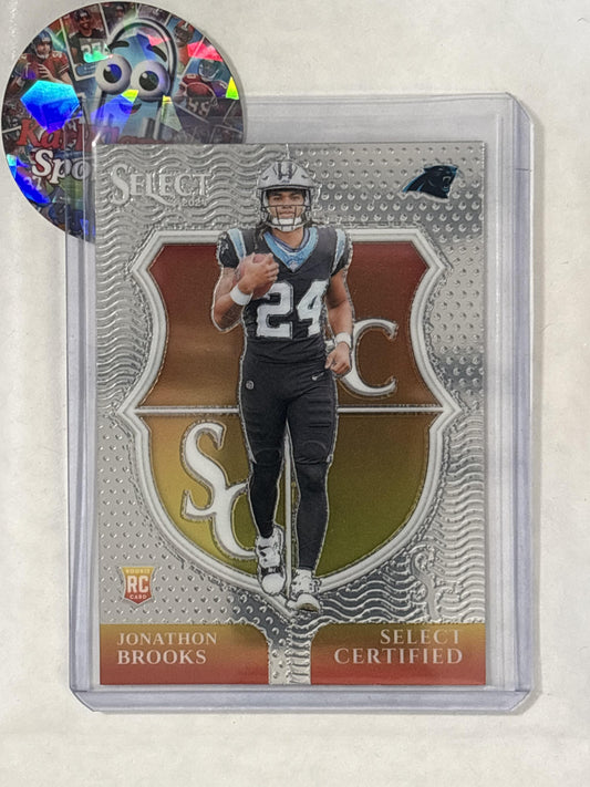 2024 Panini Select #17 Jonathon Brooks Select Certified Rookies Carolina Panthers