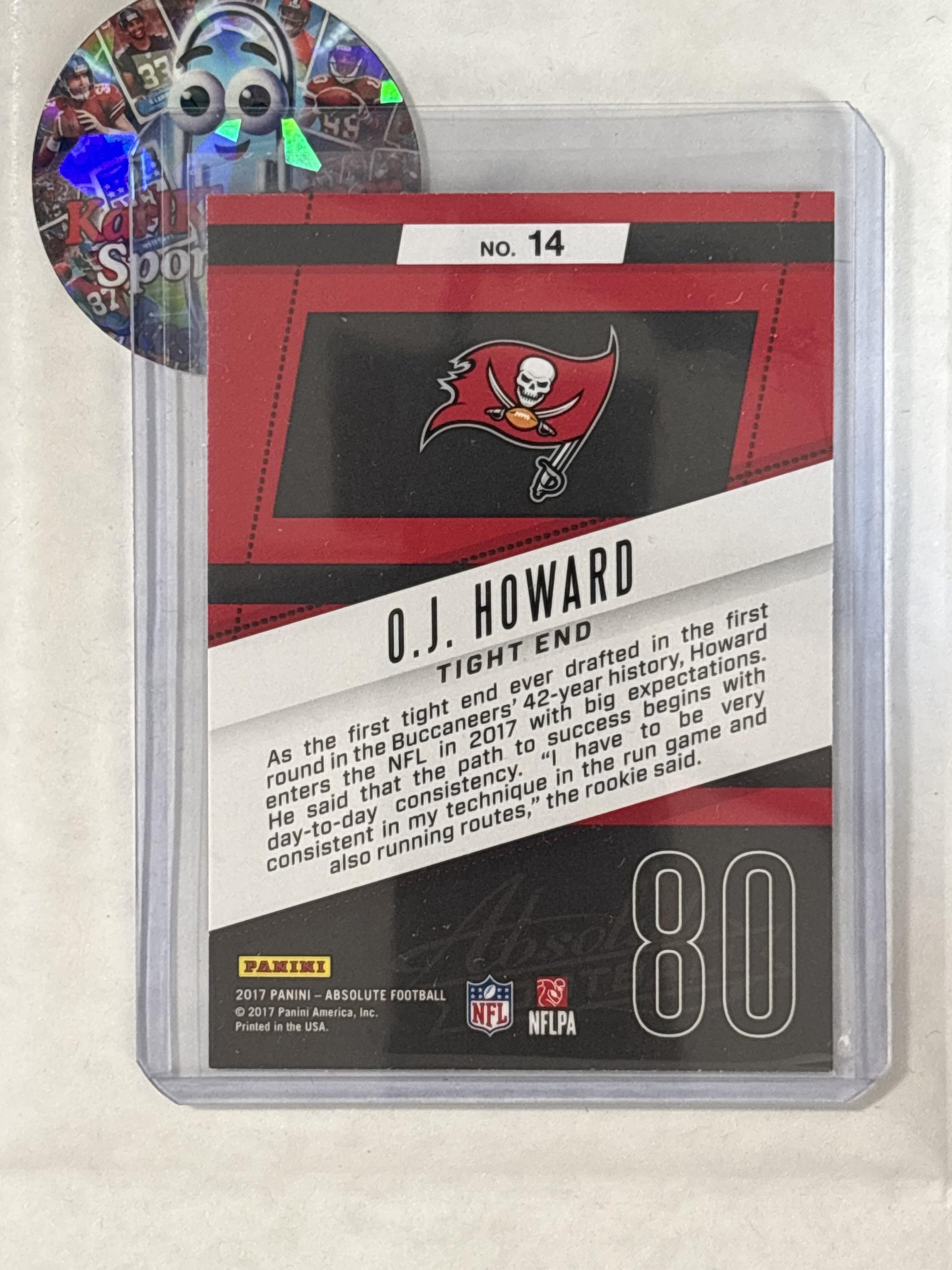 2017 Panini Absolute #14 O.J. Howard Rookie Roundup Tampa Bay Buccaneers