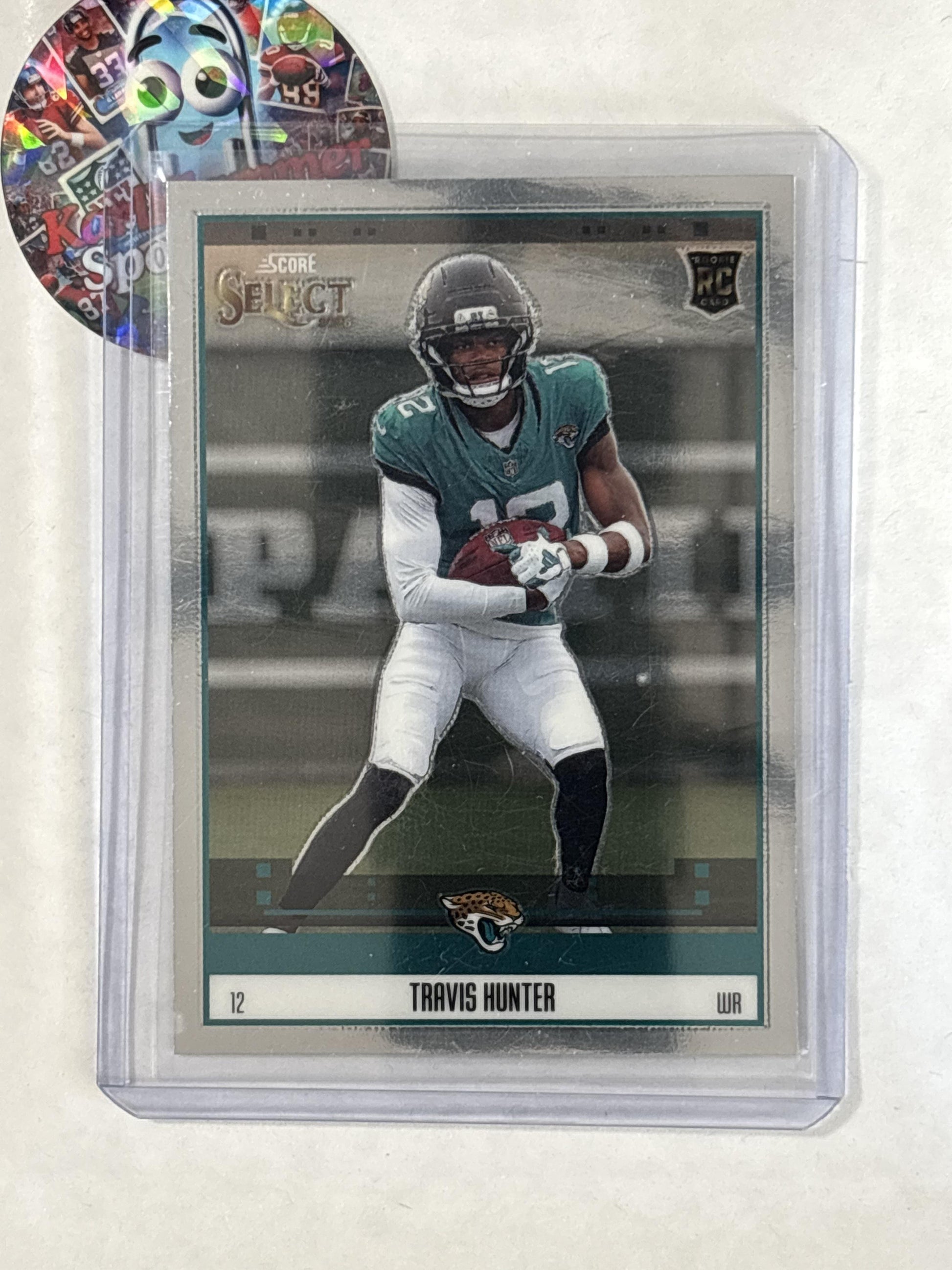 2025 Panini Select #10 Travis Hunter Score Select Throwback Jacksonville Jaguars