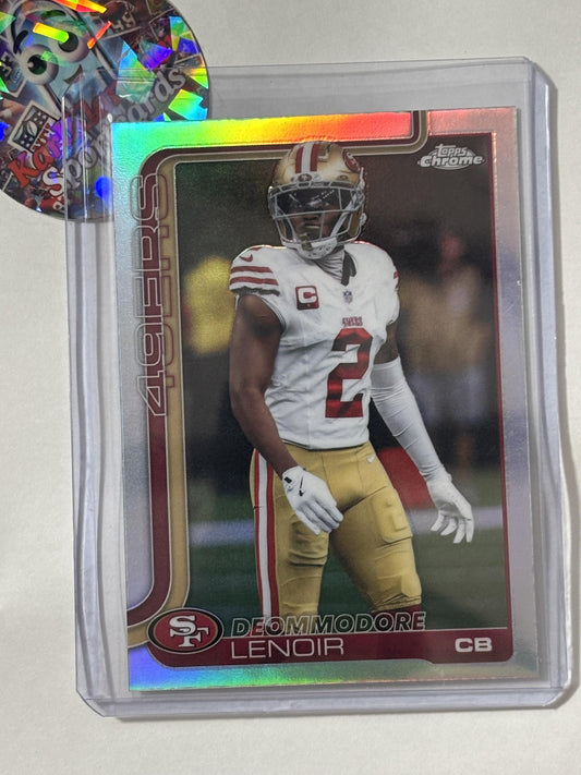 2025 Topps Chrome #269 Deommodore Lenoir Topps Refractor San Francisco 49ers