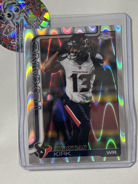2025 Topps Chrome #117 Christian Kirk Ray Wave Refractor Houston Texans