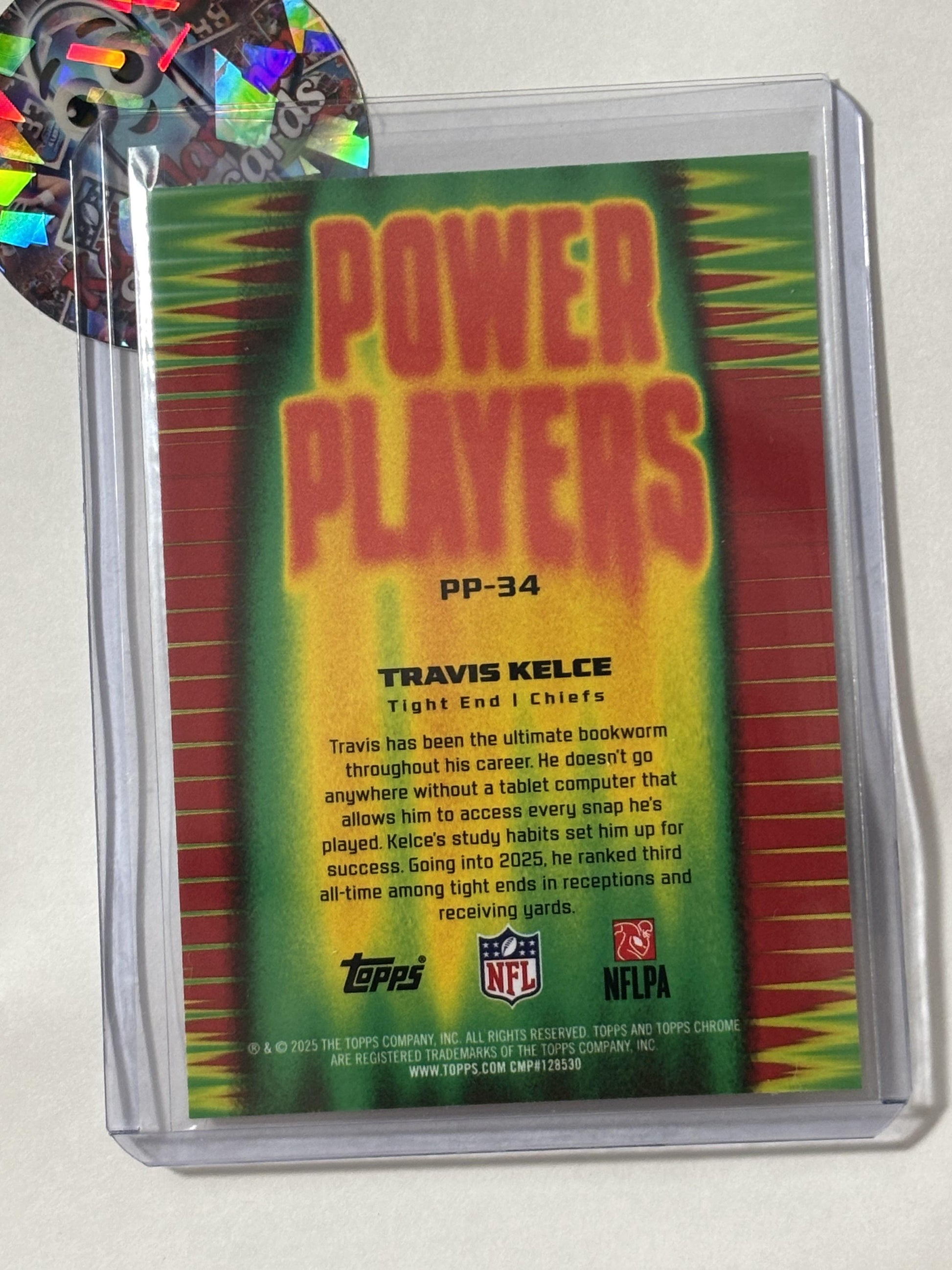 2025 Topps Chrome #PP-34 Travis Kelce Power Players Kansas City Chiefs