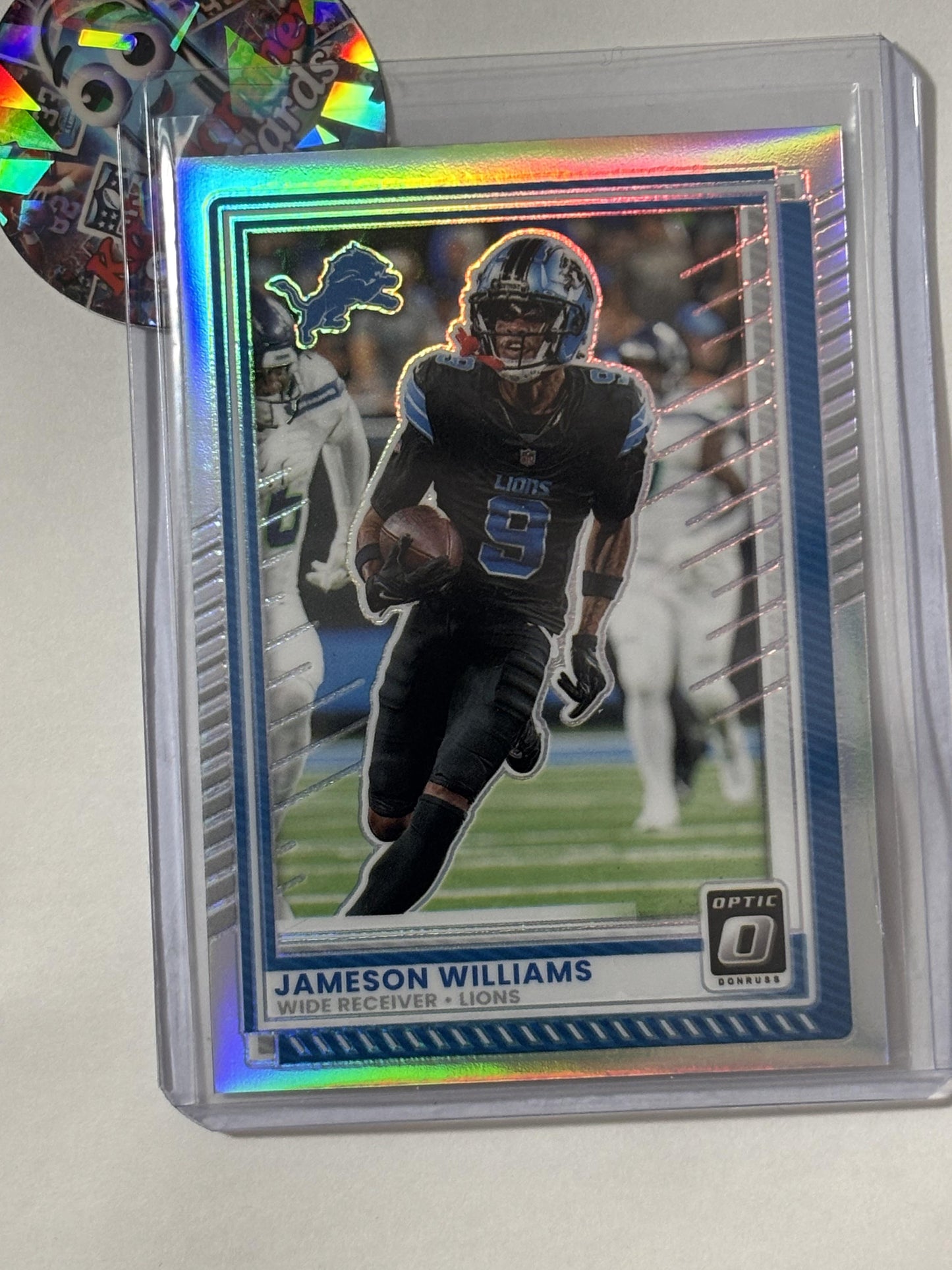 2025 Donruss Optic #10 Jameson Williams Holo Detroit Lions