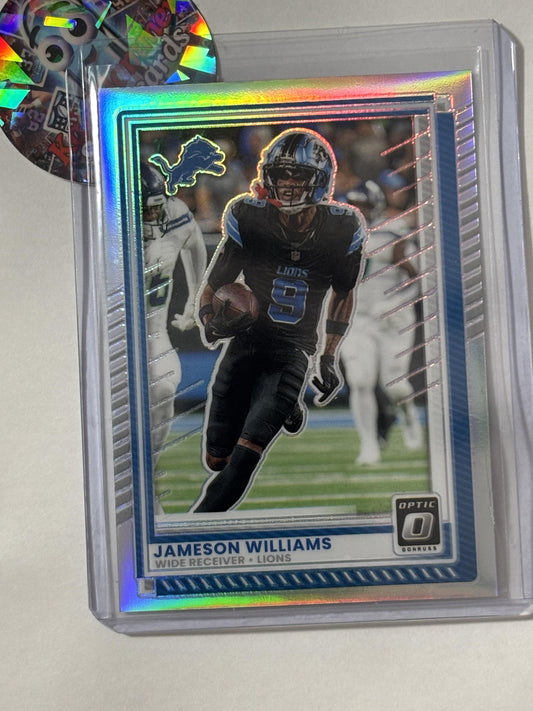 2025 Donruss Optic #10 Jameson Williams Holo Detroit Lions