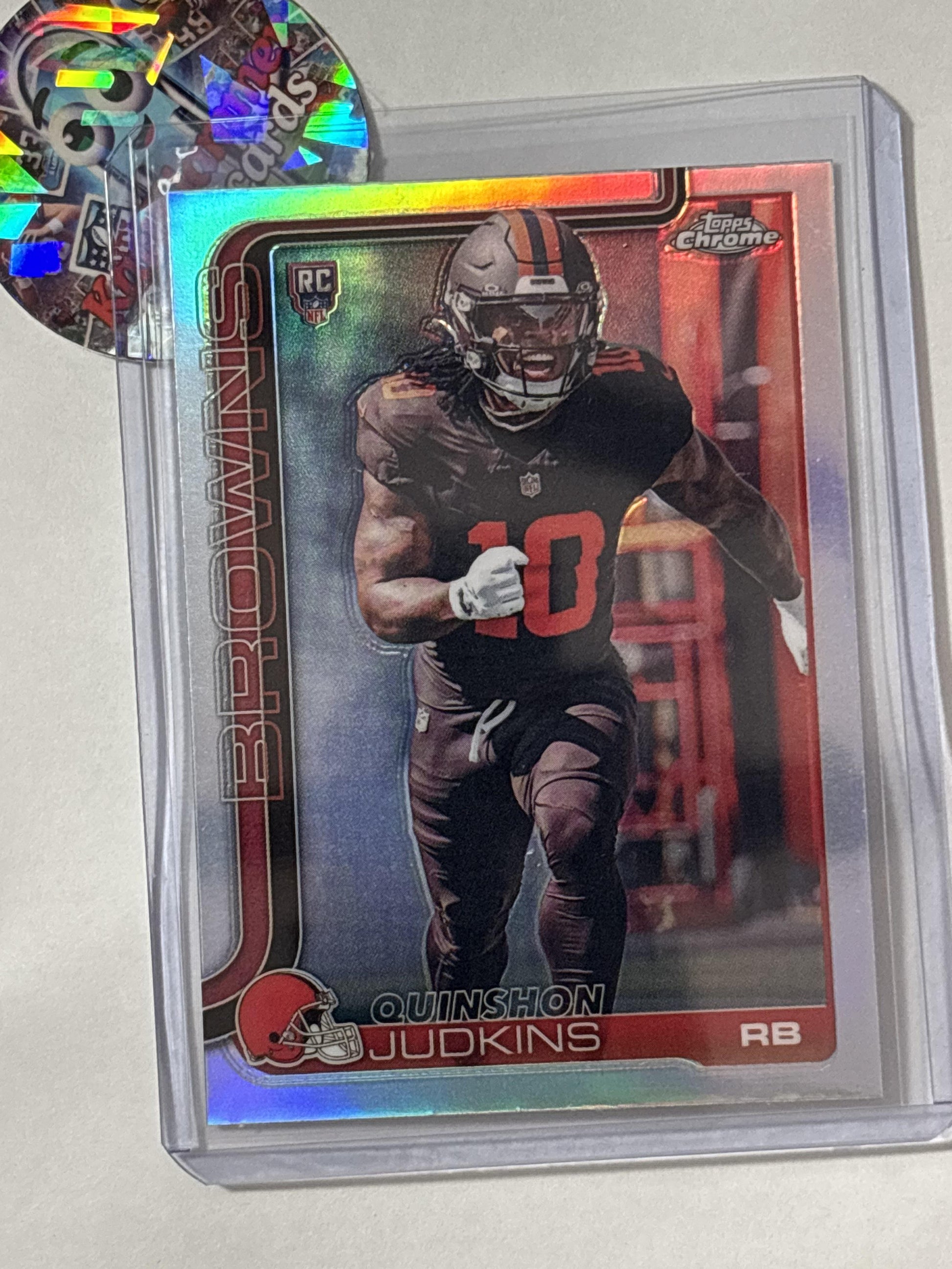 2025 Topps Chrome #325 Quinshon Judkins Topps Refractor Cleveland Browns RC